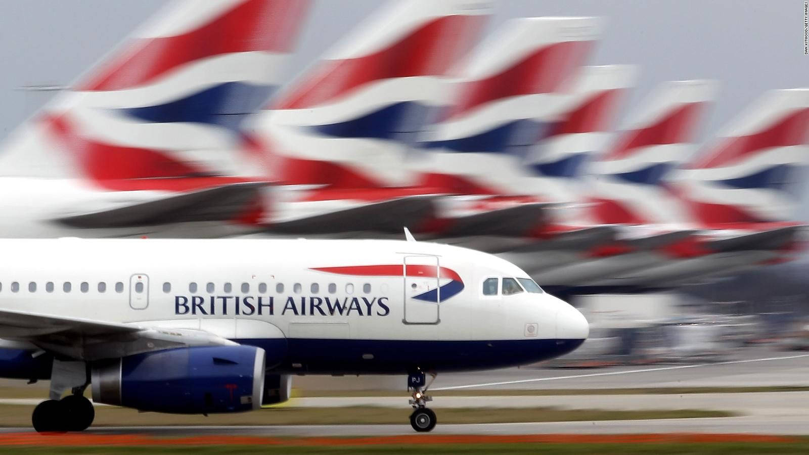 Airplane From British Airways Landing