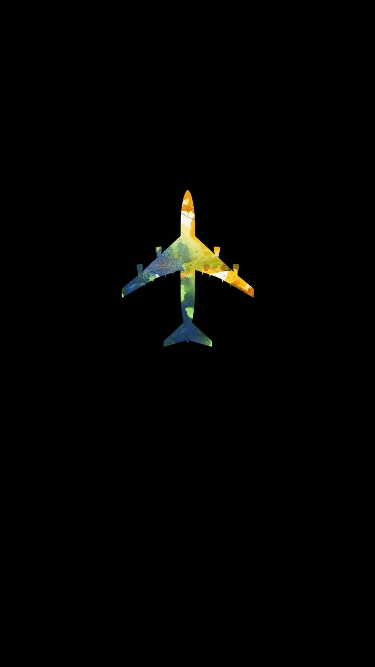 Airplane On Black Iphone 6 Plus Background