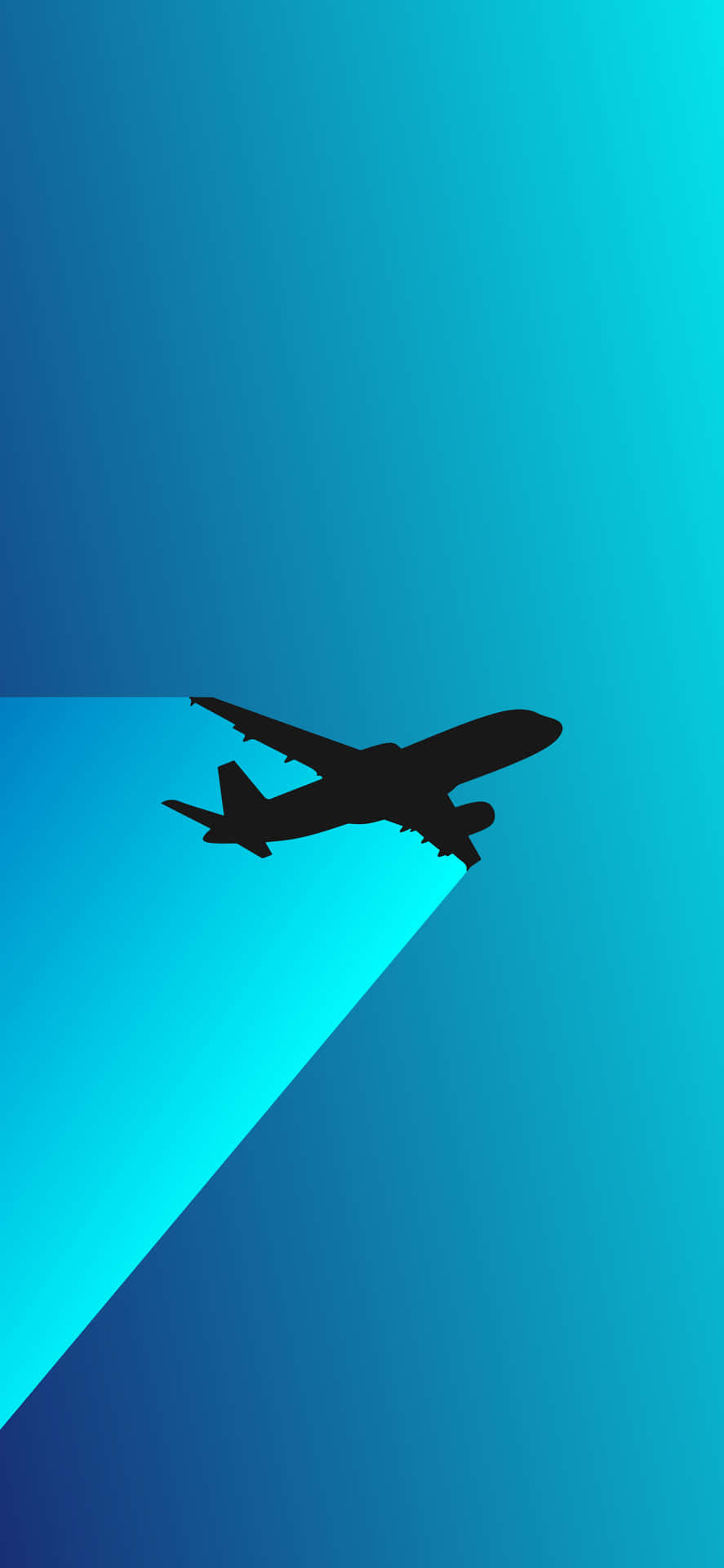 Airplane Silhouette Gradient Background Background