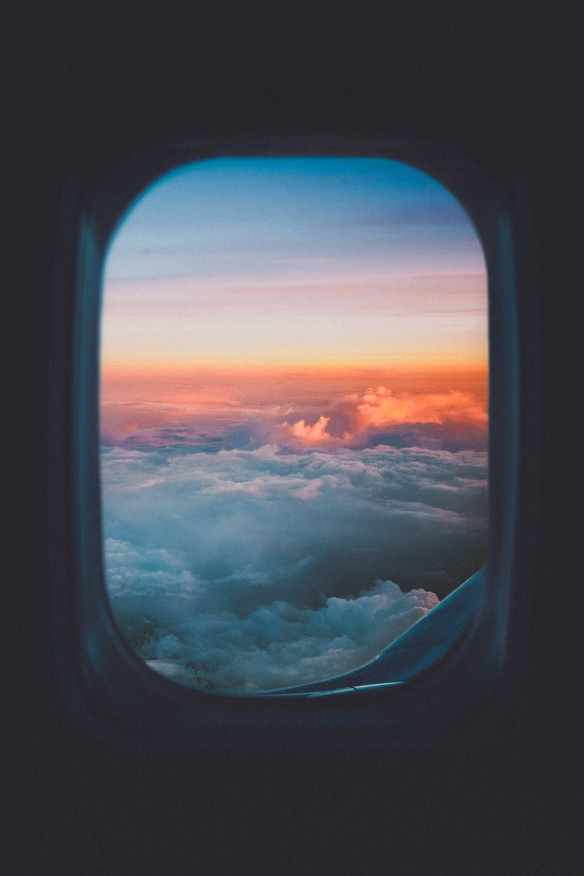 Airplane Window Aesthetic Sunset Clouds