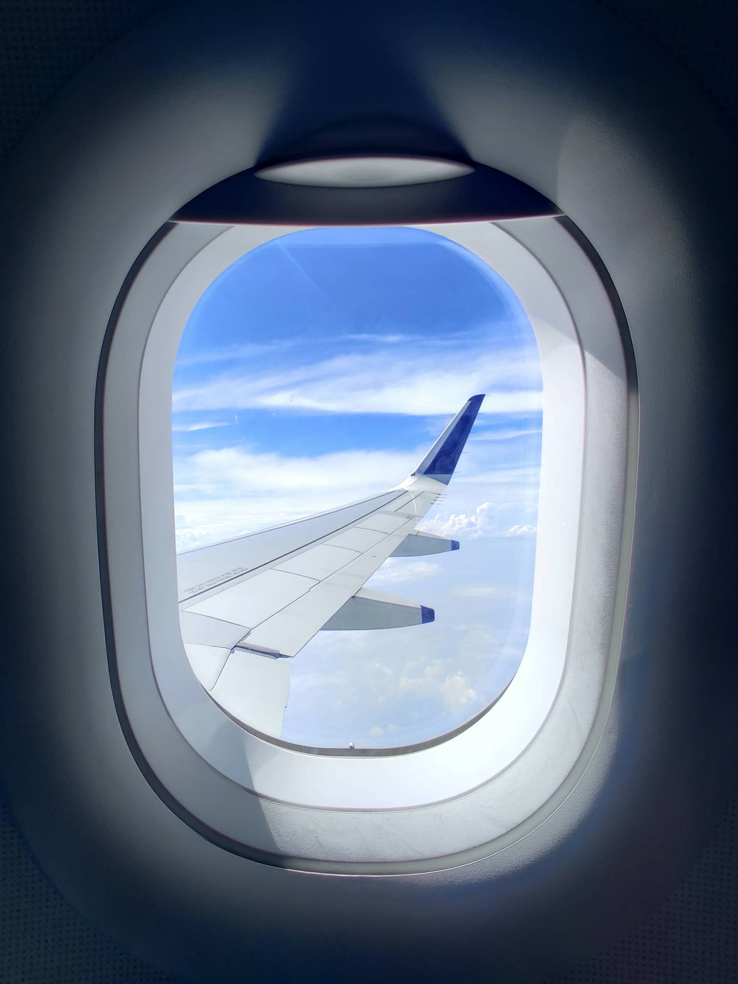 Airplane Window Travel Clouds Background