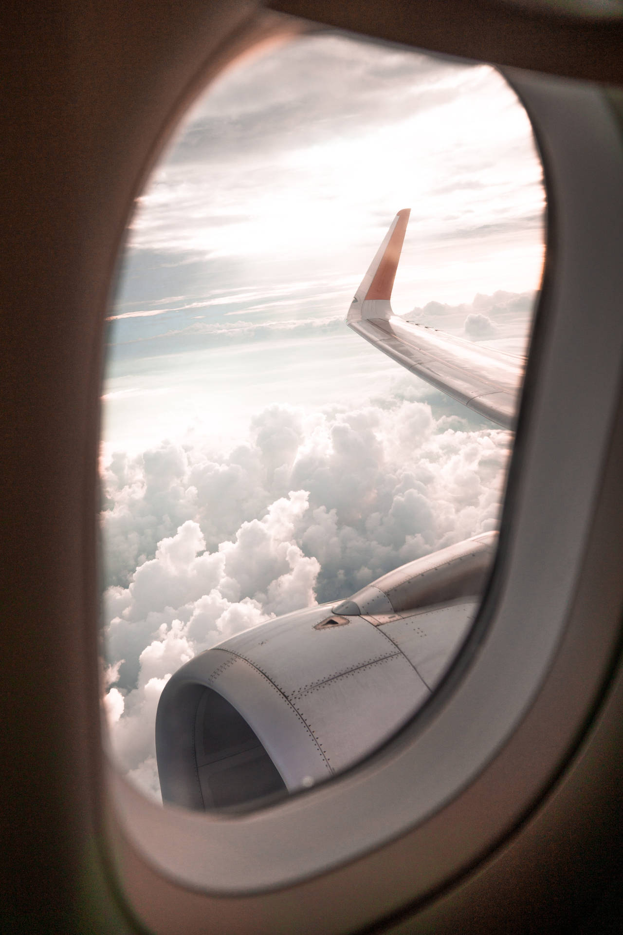 Airplane Window Travel Clouds