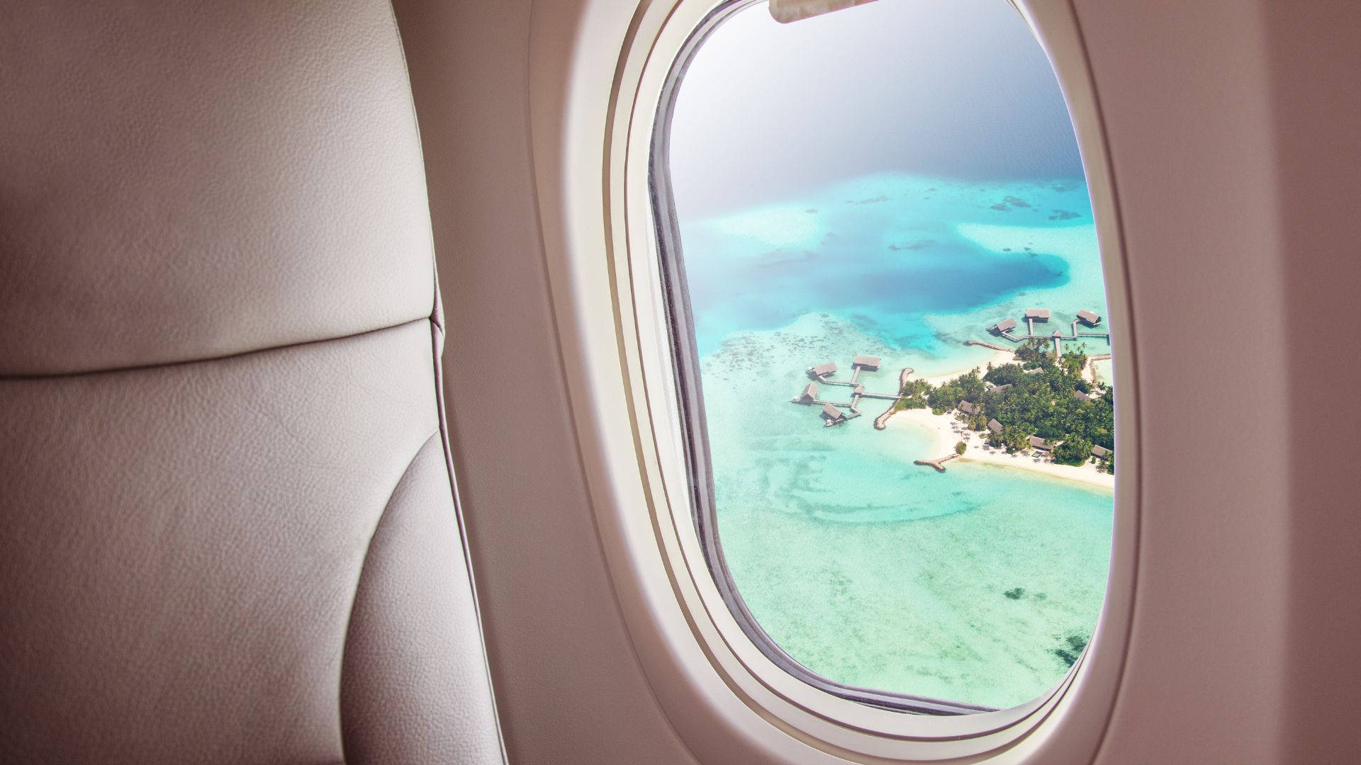 Airplane Window Travel Cool Island