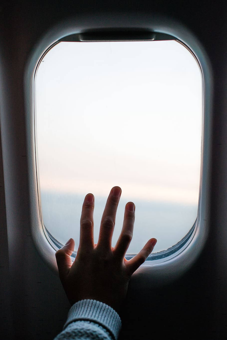 Airplane Window Travel Hand Background