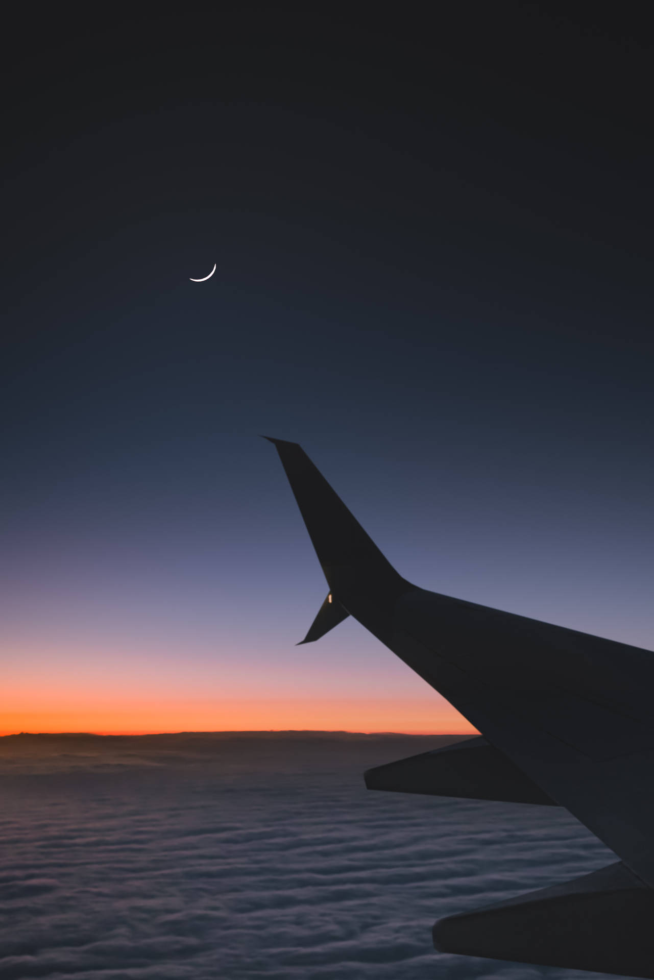 Airplane With Crescent Moon