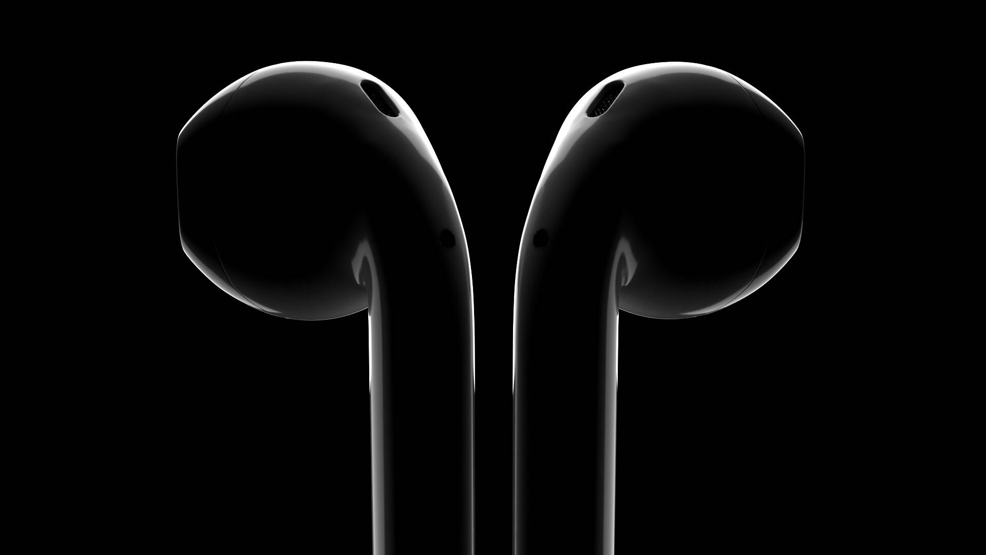 Airpods Jet Black Earbuds Background