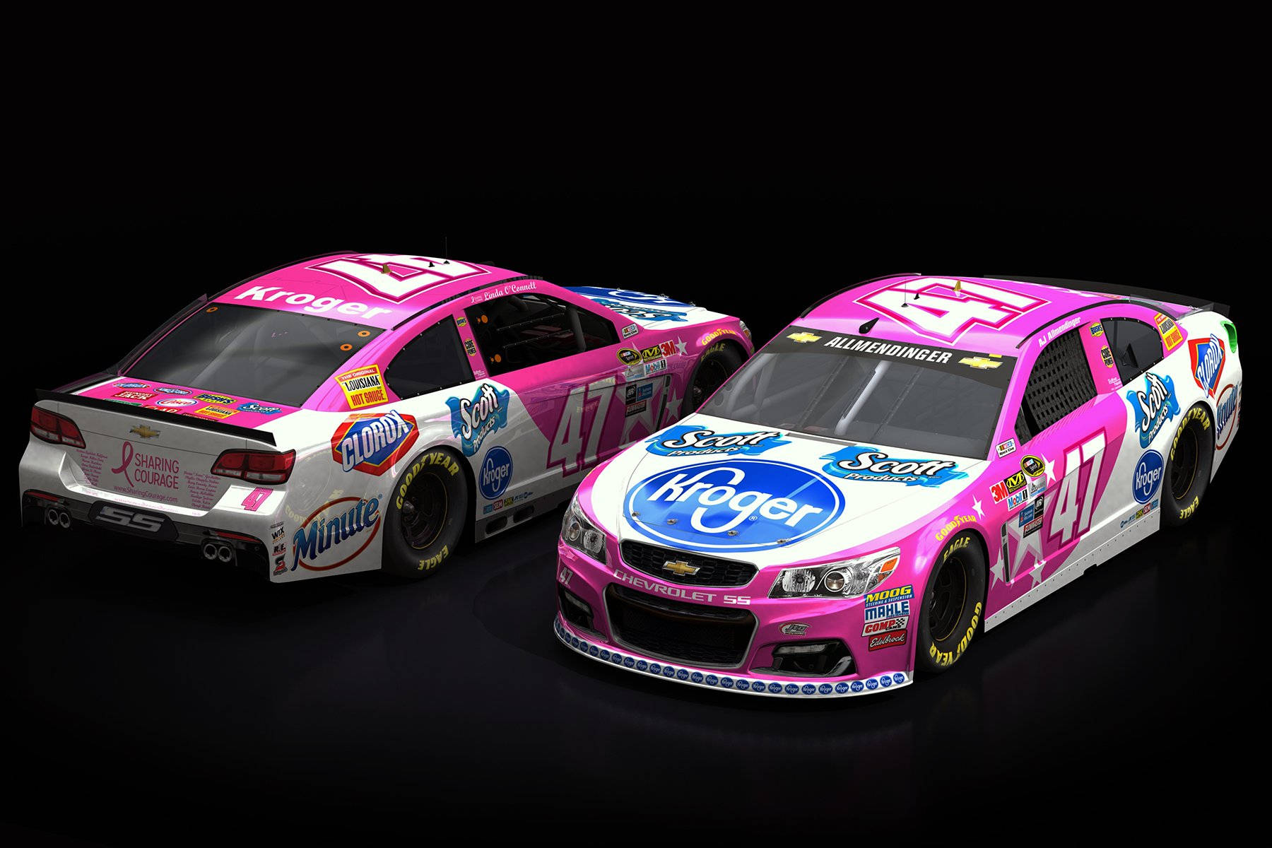 Aj Allmendinger Pink White Car Background