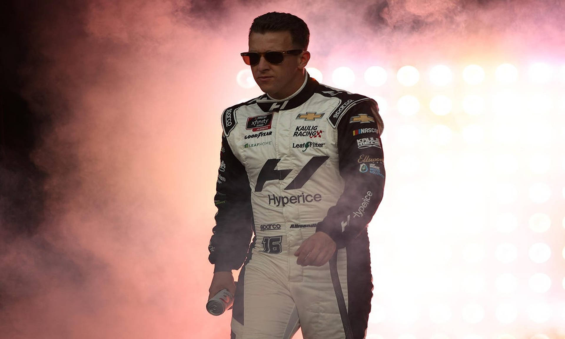 Aj Allmendinger Smoke And Lights Background