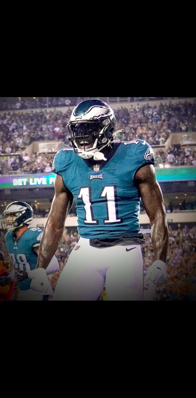 Aj Brown Celebrating Iphone Background