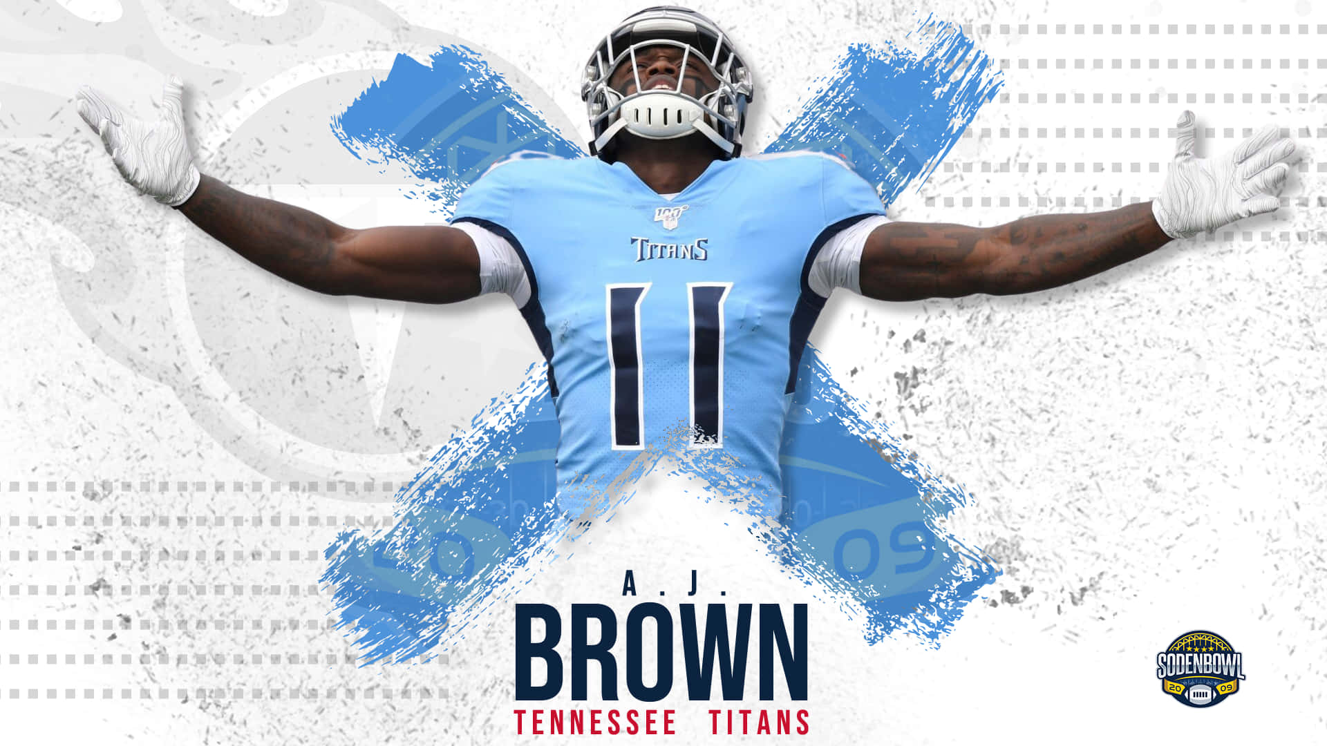 Aj Brown Of The Titans Proudly Displaying His Number 11 Jersey