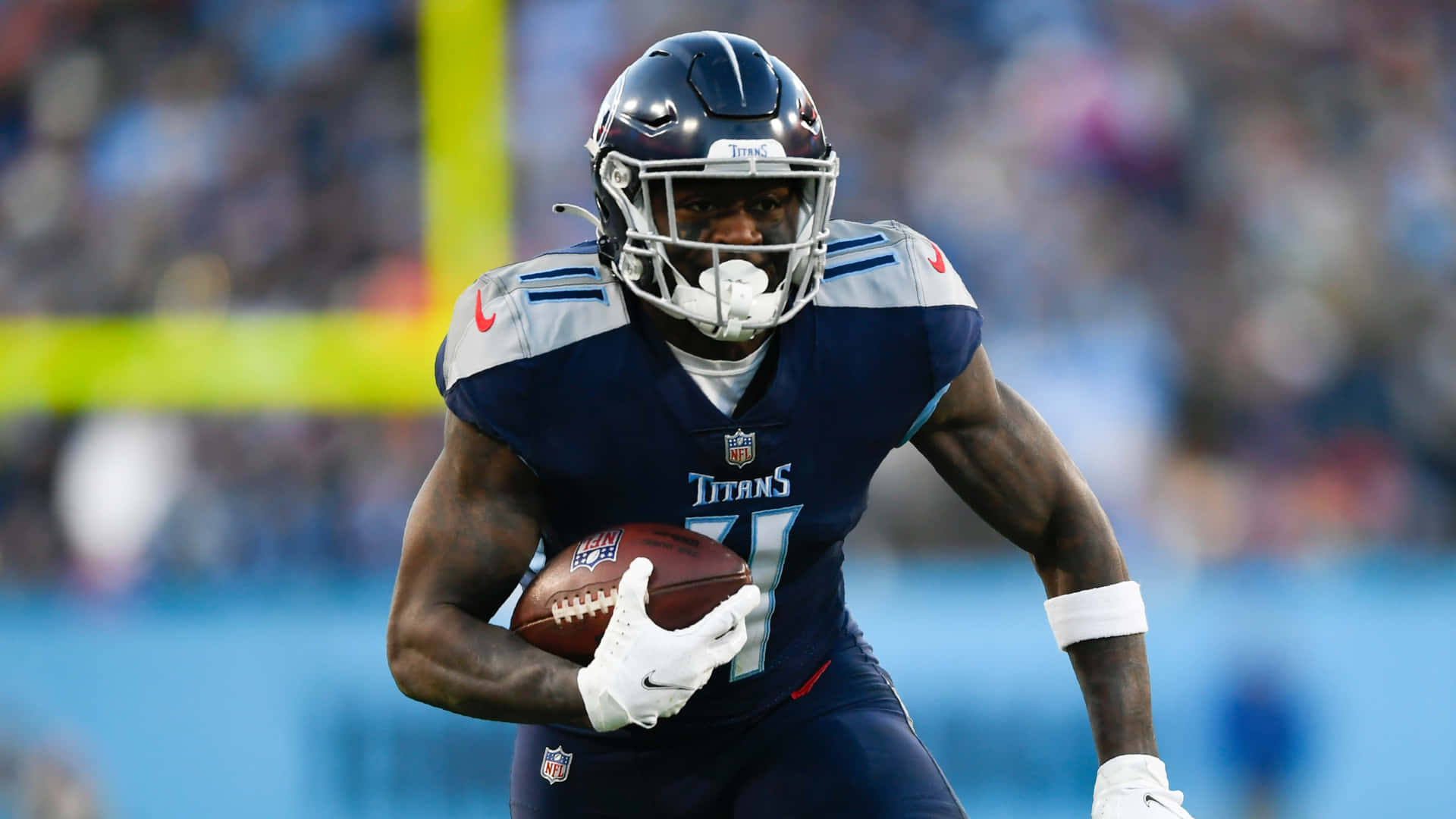 Aj Brown Running In The Field