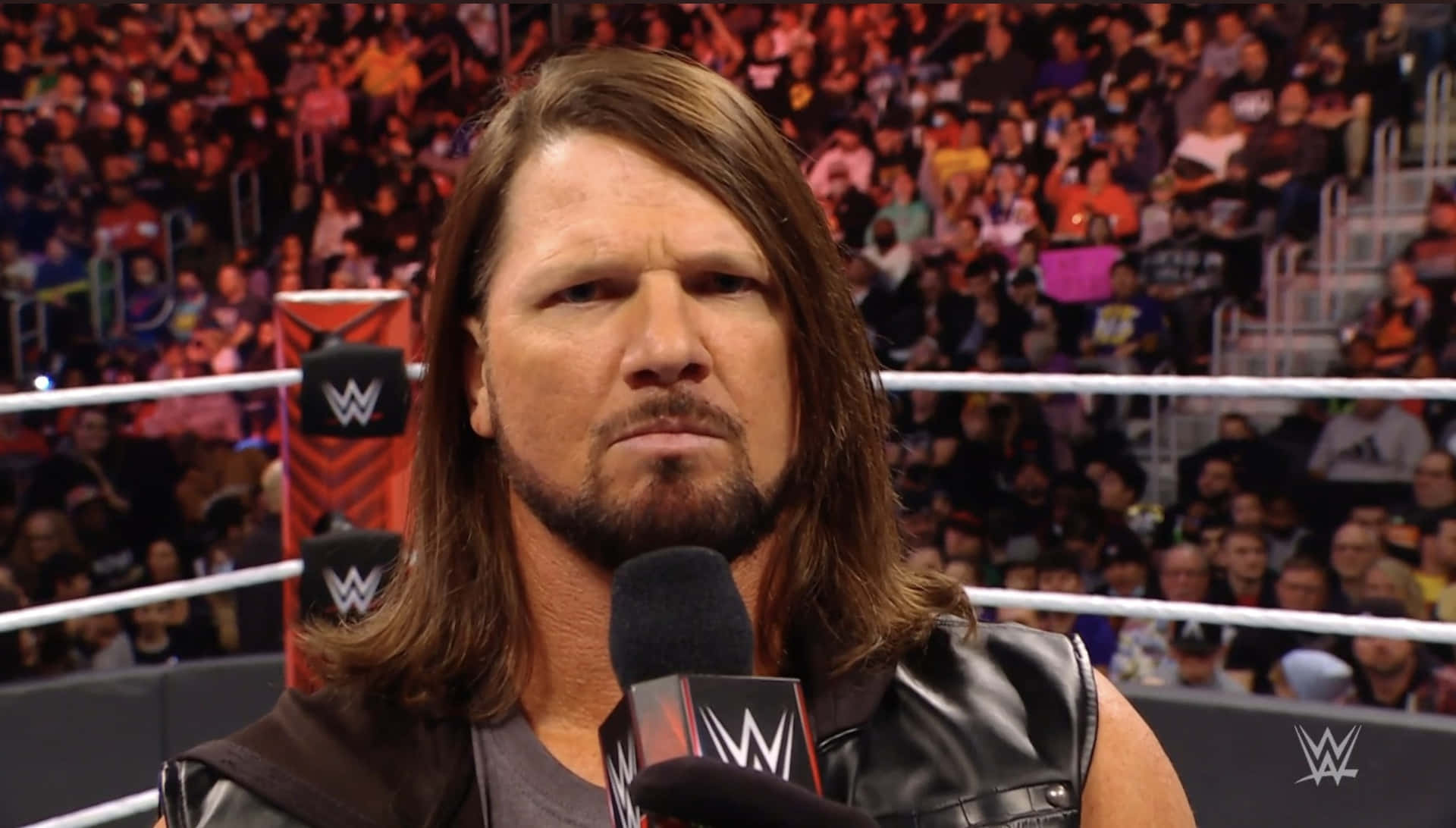 Aj Styles Closeup Shot Background