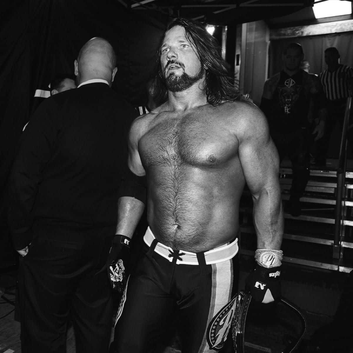 Aj Styles In Black And White Background