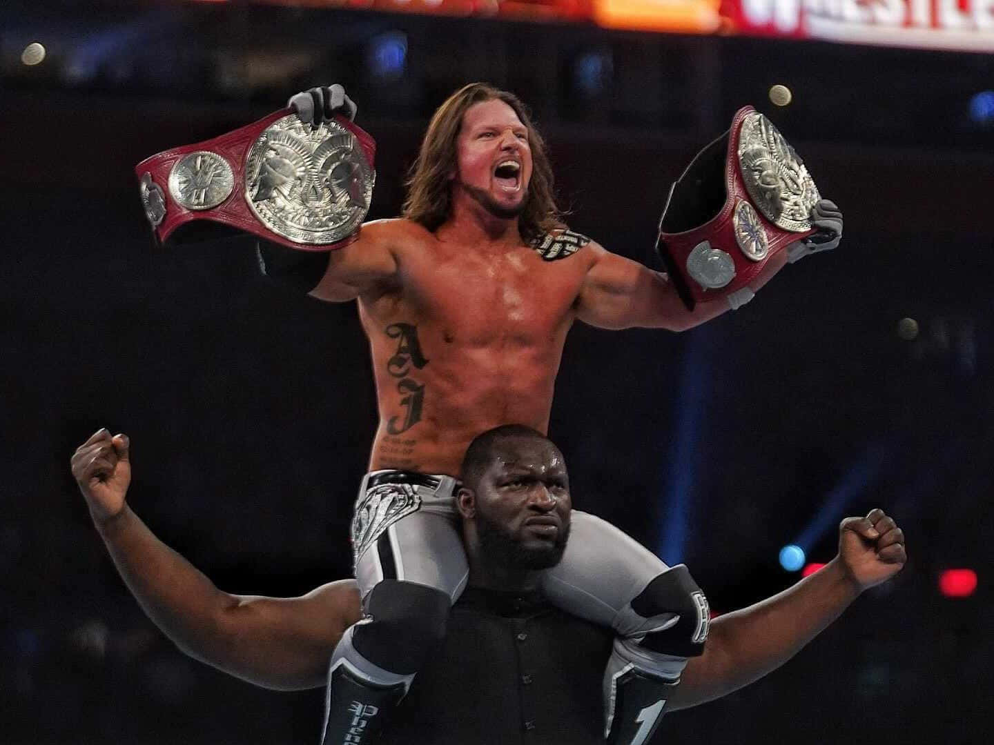 Aj Styles Omos Celebrating Background