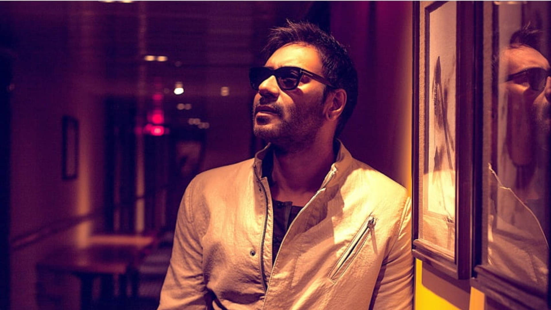 Ajay Devgn In Beautiful Jacket Outfit Background