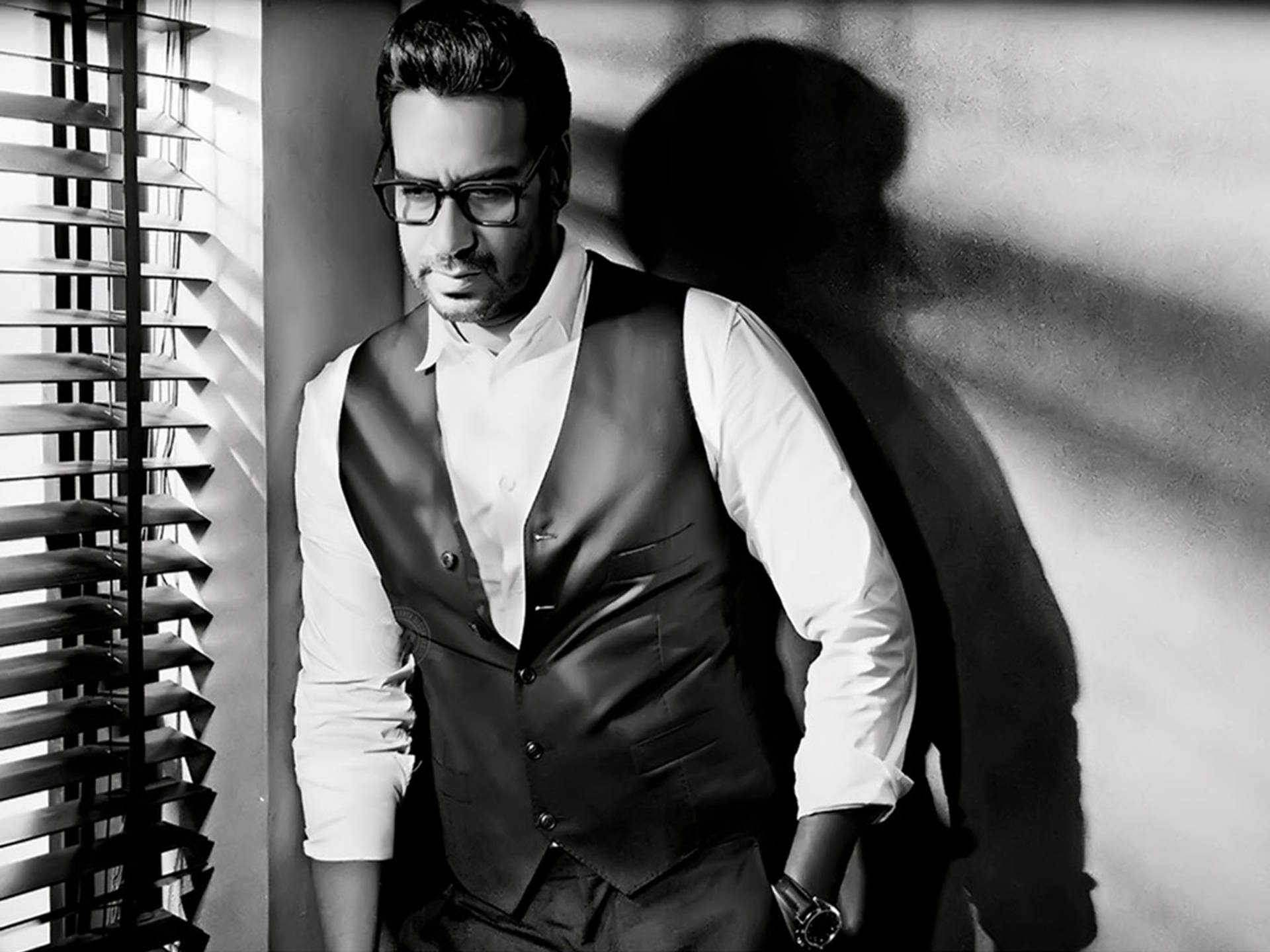 Ajay Devgn Vest Outfit For Gq Background