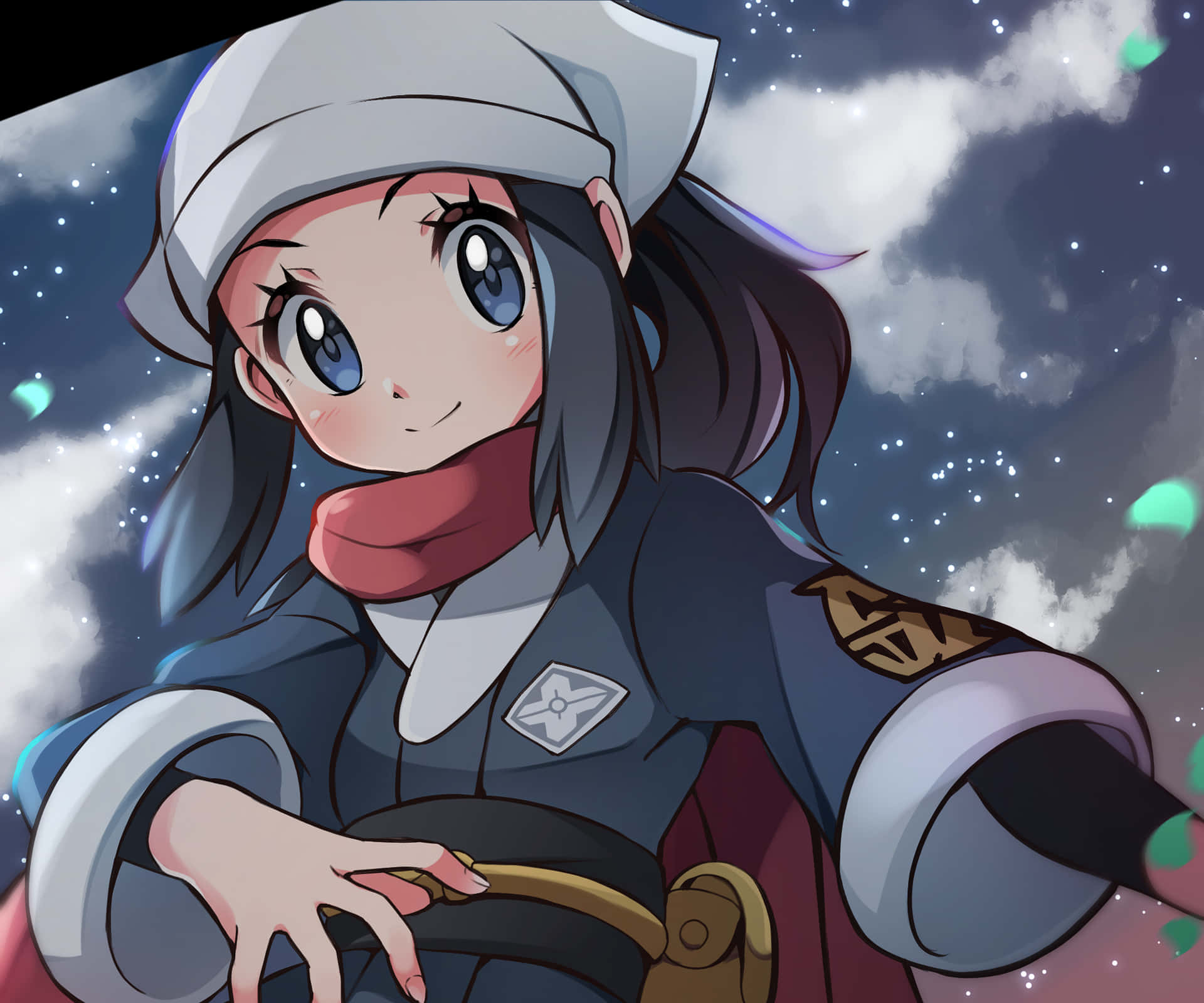 Akari Pokemon Pfp In Starry Sky Background