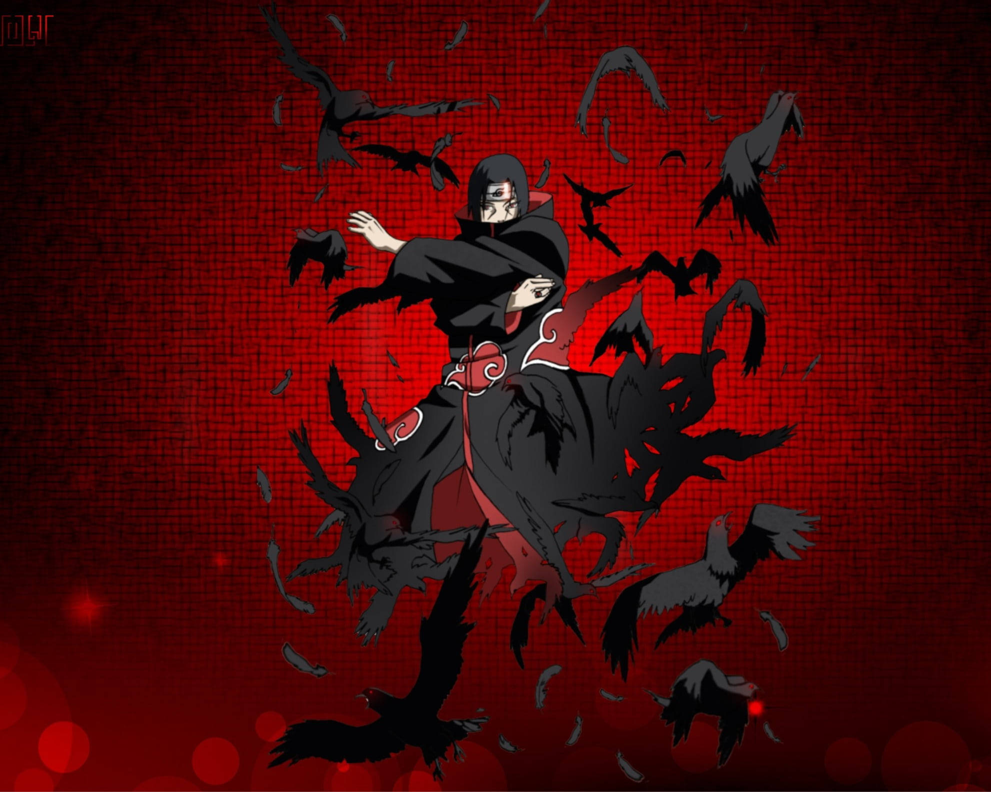 Akatsuki Itachi Pfp Crow Clone Technique Background