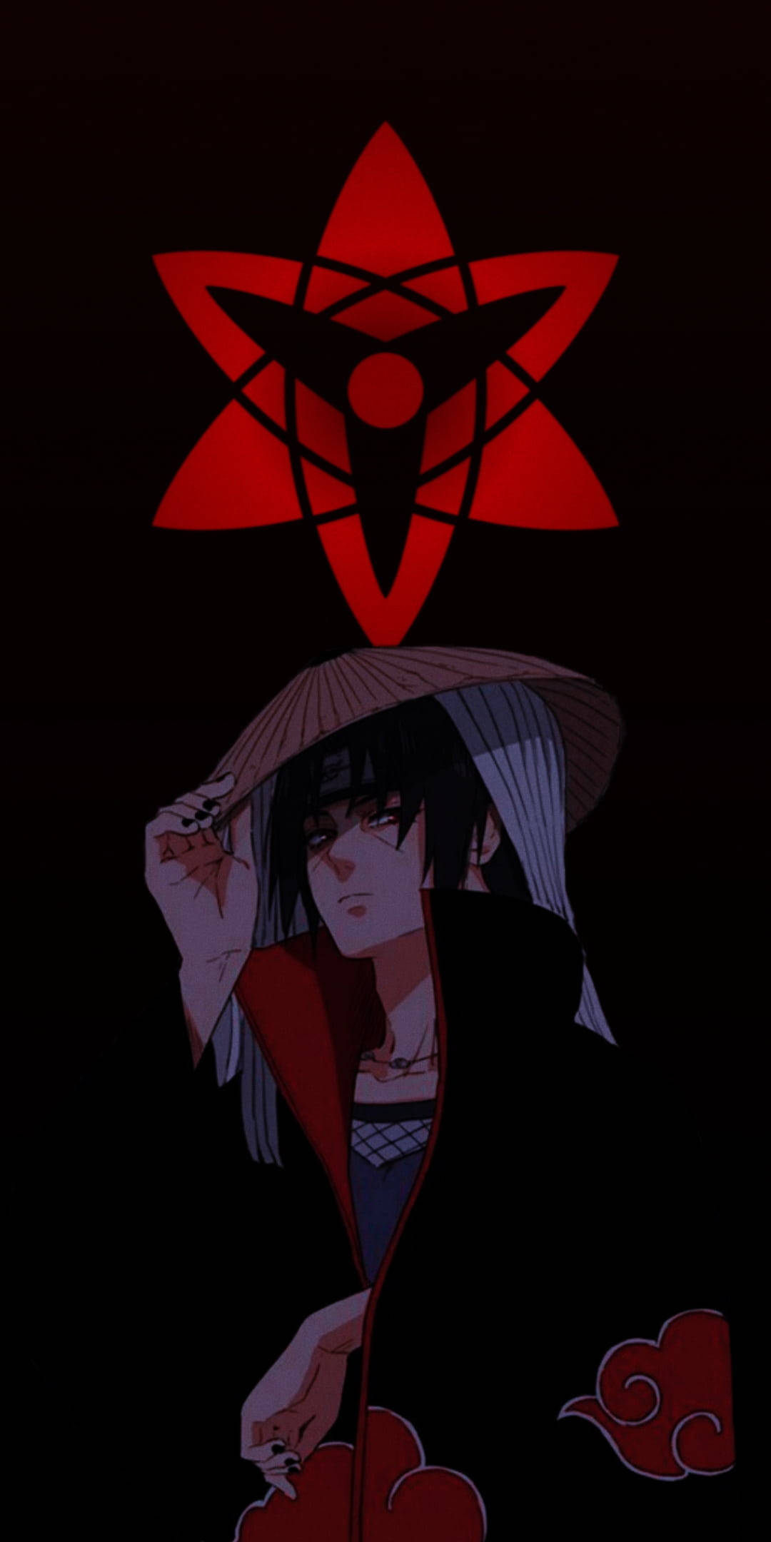 Akatsuki Itachi Pfp Mangekyo Sharingan Symbol Background