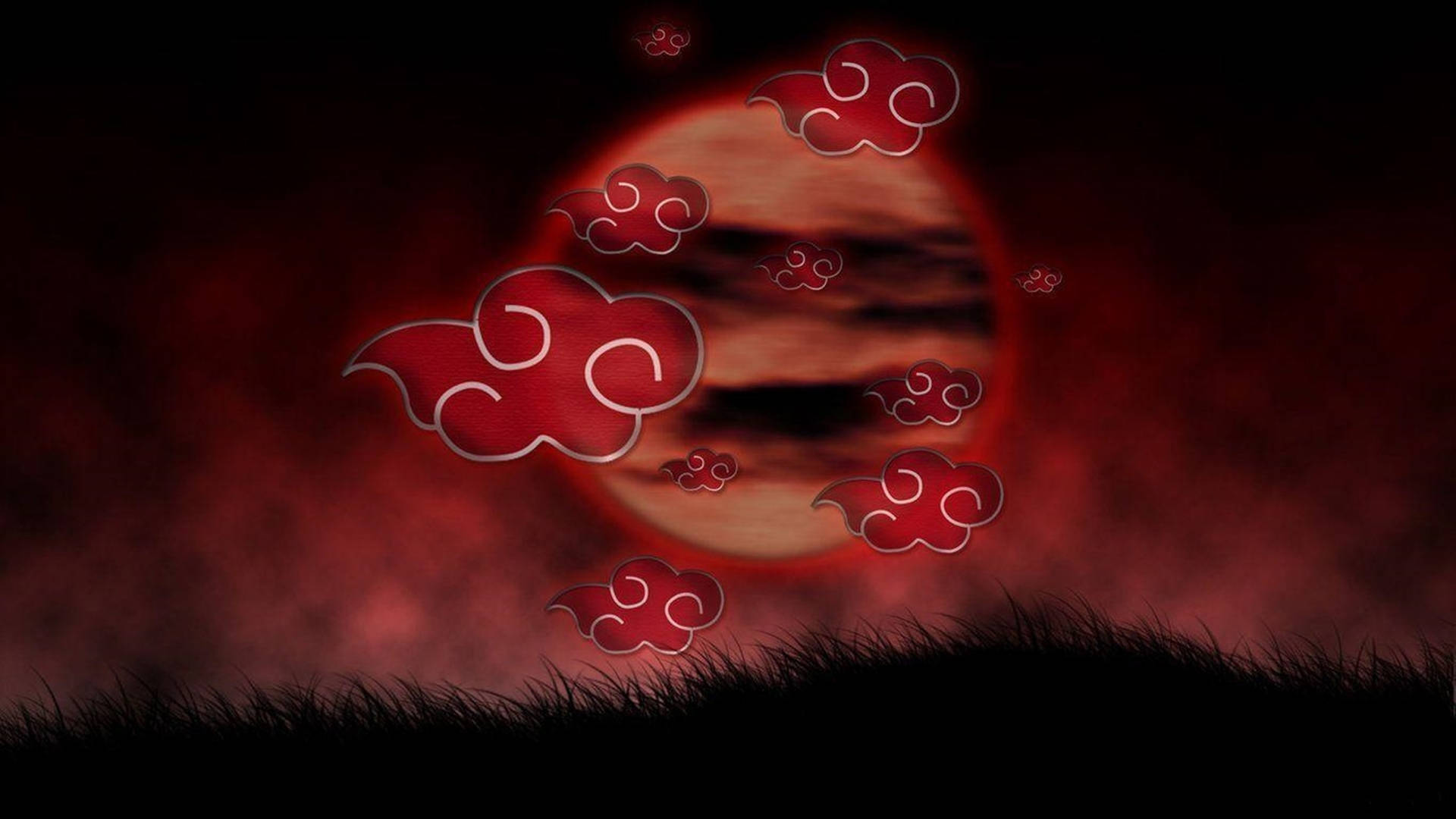 Akatsuki Logo And Blood Moon