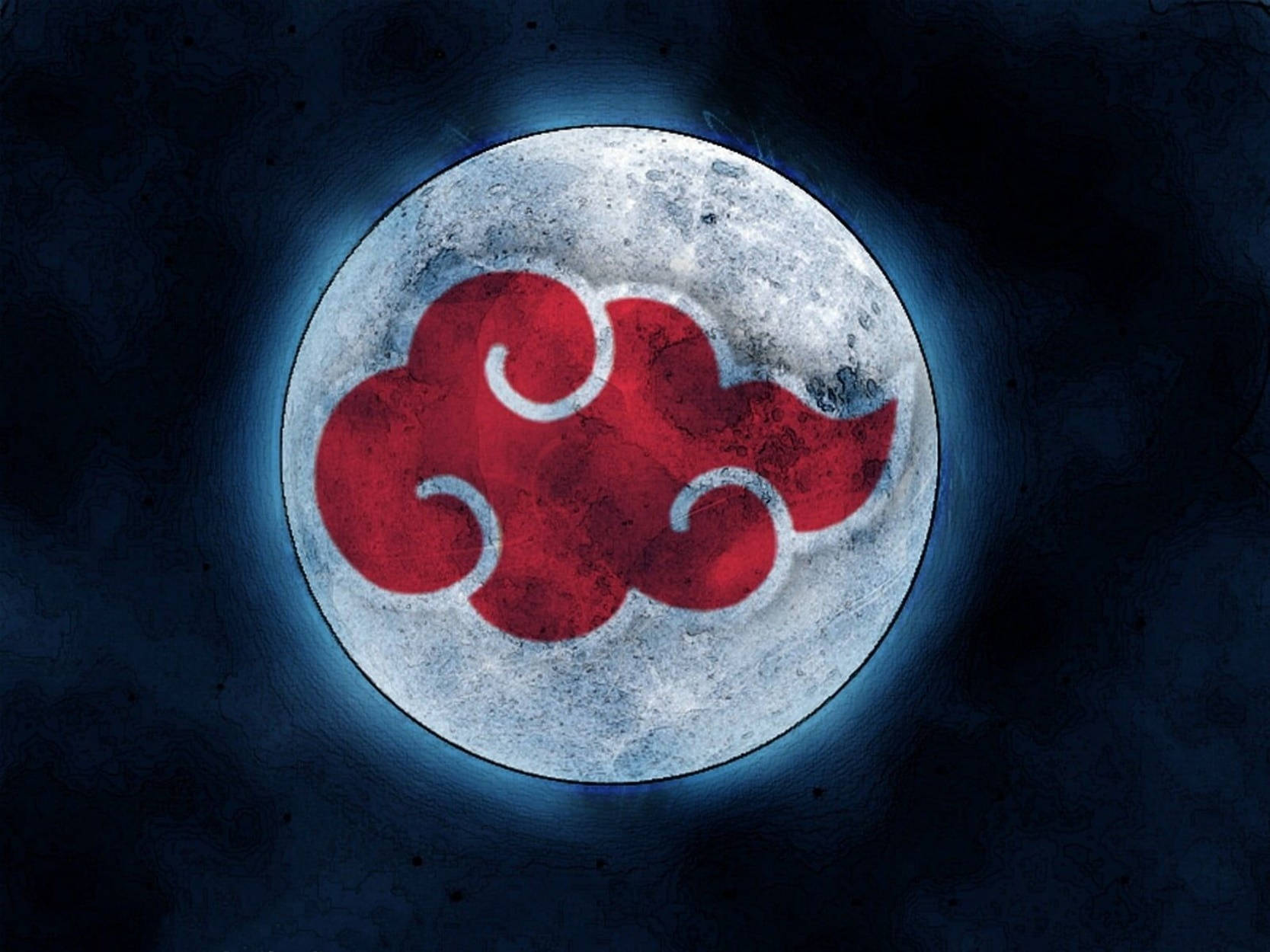 Akatsuki Logo Full Moon Red Cloud