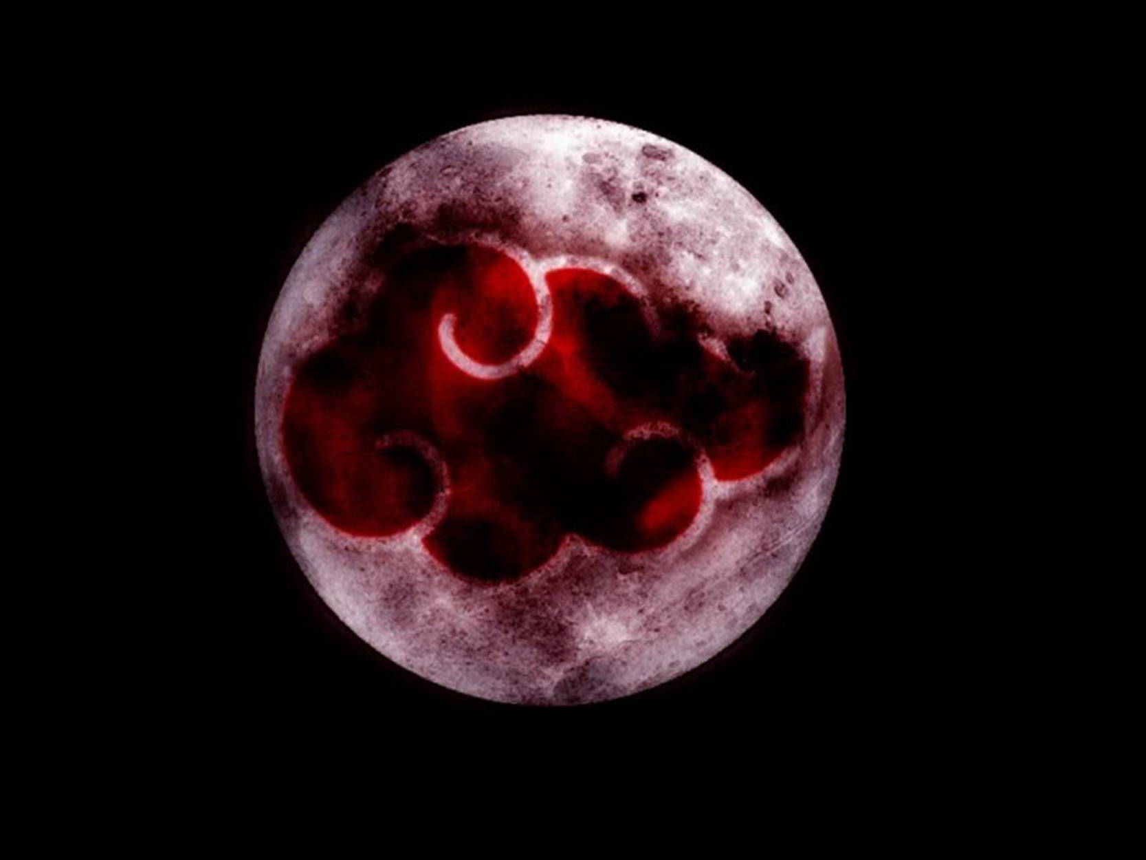 Akatsuki Logo On A Moon