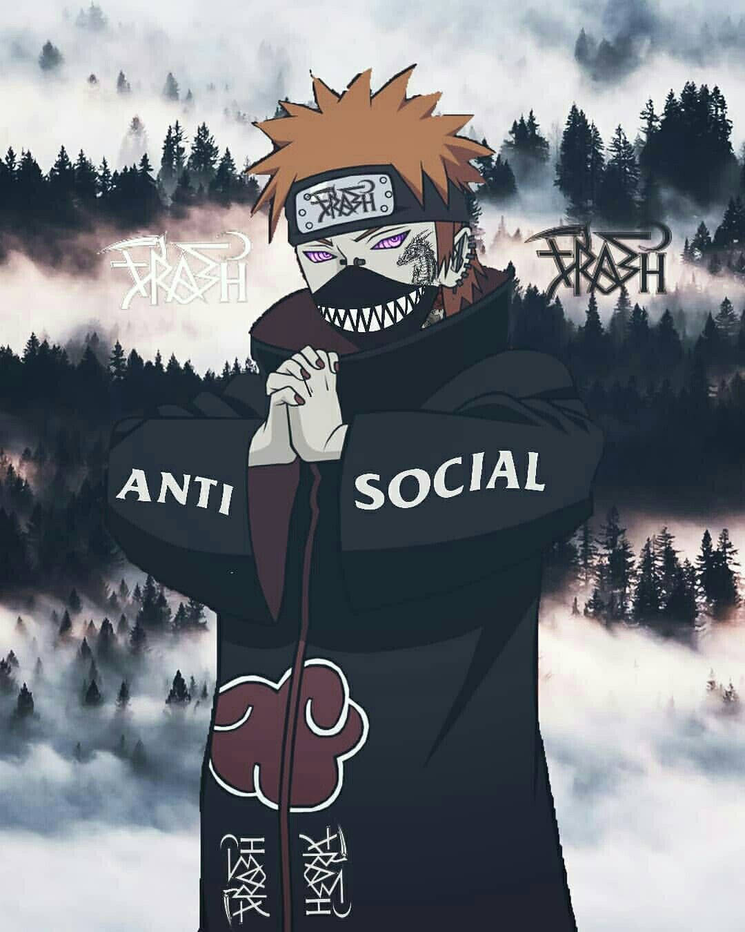 Akatsuki Pain Aesthetic Naruto Graphic Art Background