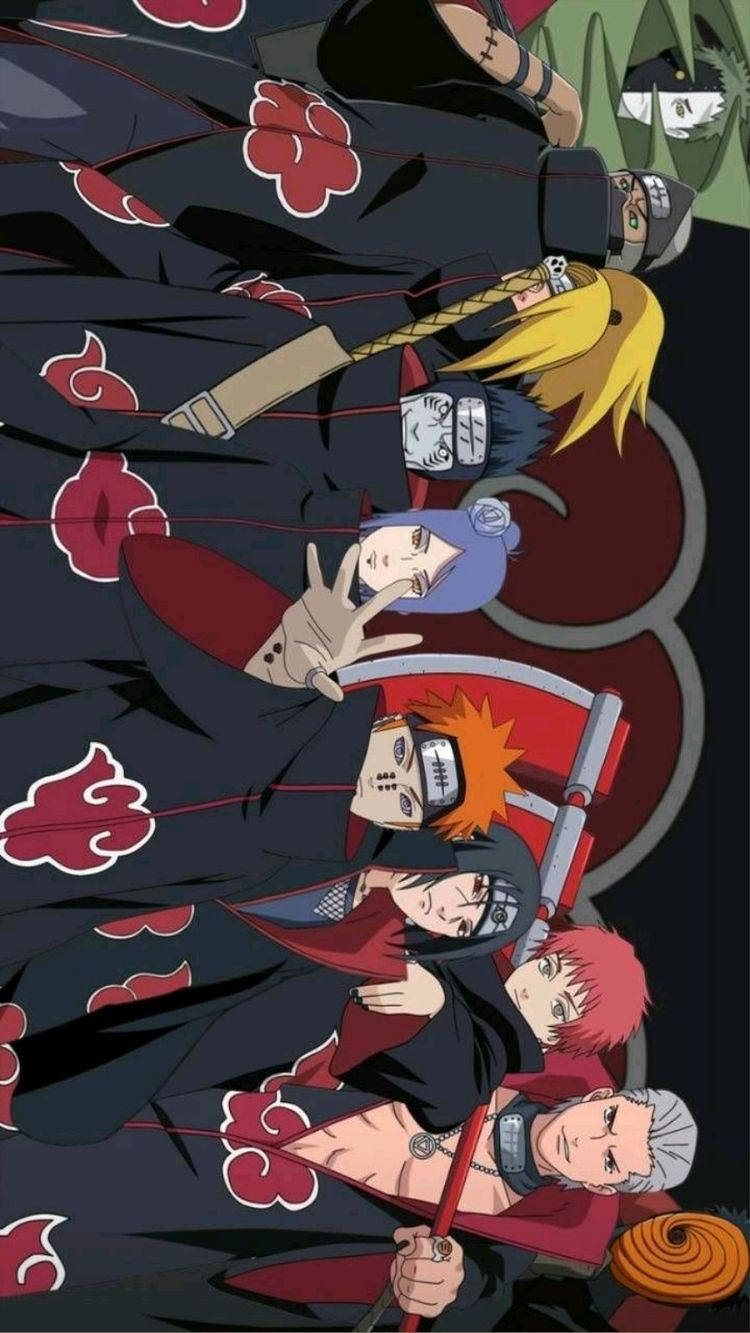 Akatsuki Poster With Itachi And Kisame Background