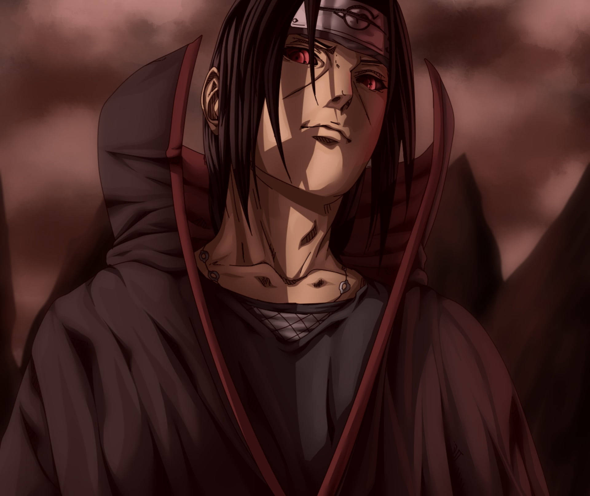 Akatsuki Uchiha Itachi Pfp Digital Art Background