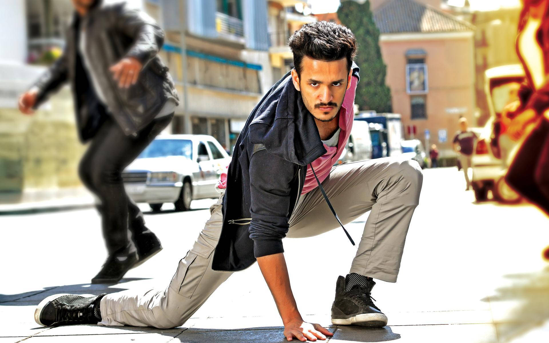 Akhil Akkineni In Action Background