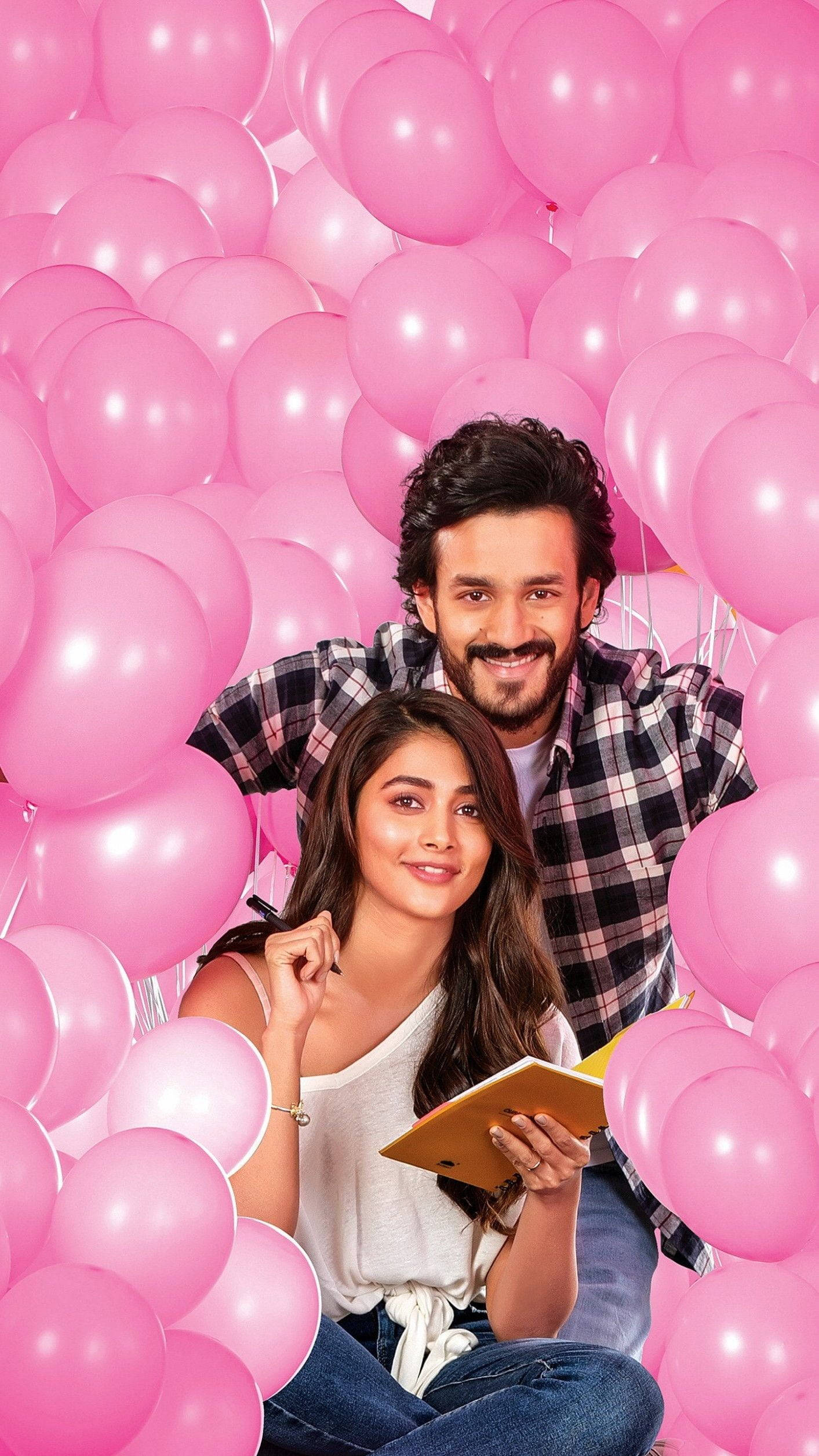 Akhil Akkineni, Pooja Hegde, And Balloons