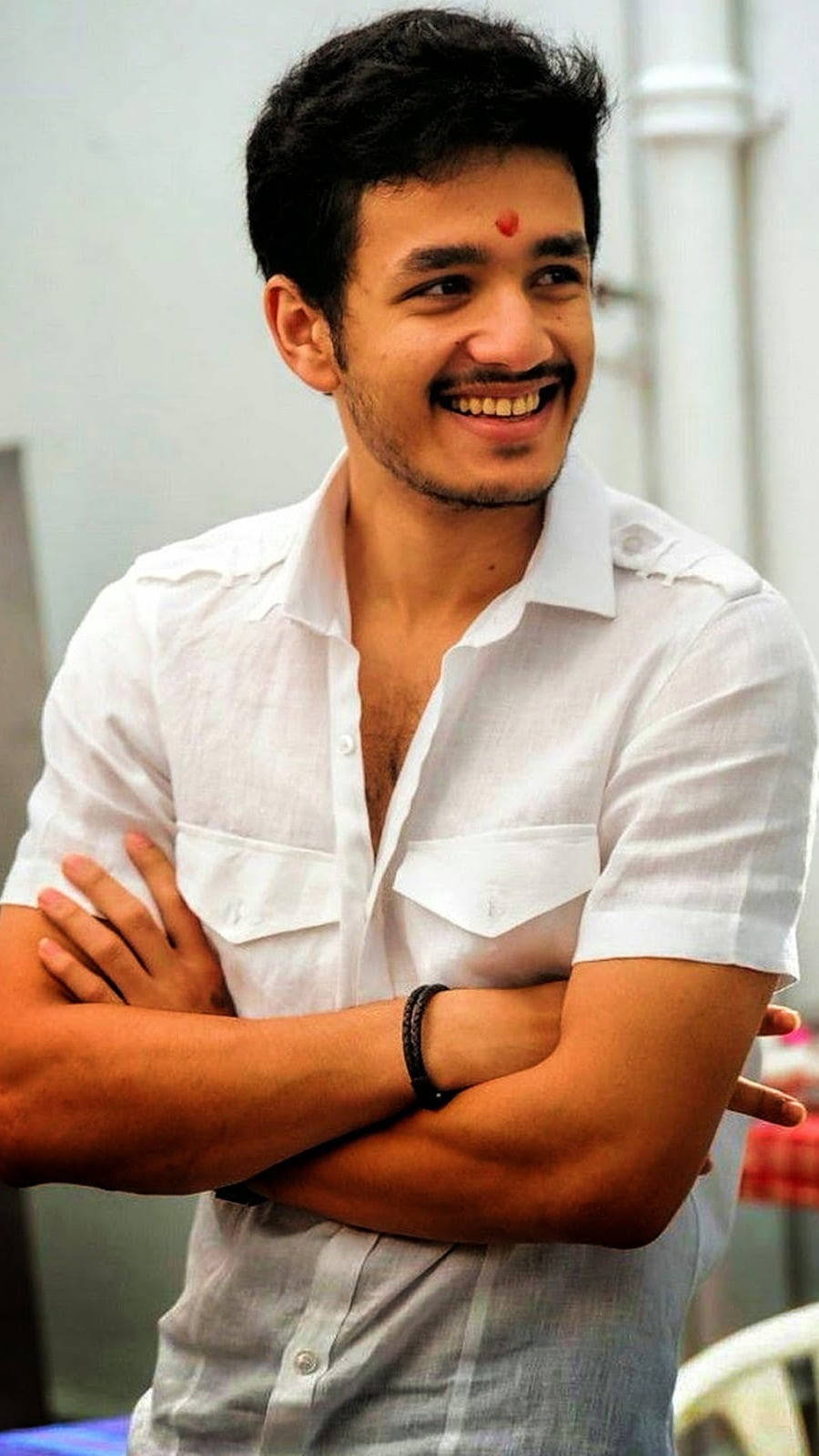 Akhil Akkineni With Bindi Background