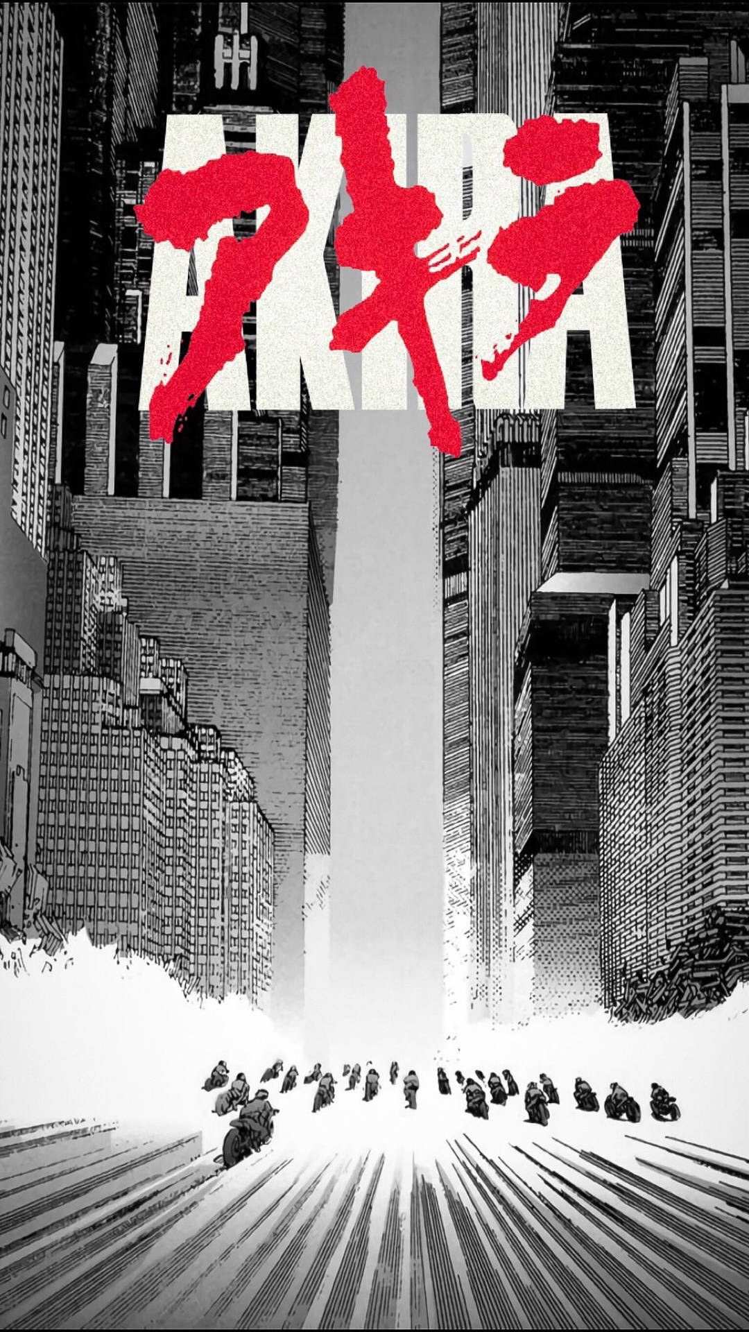 Akira Black And White City Background
