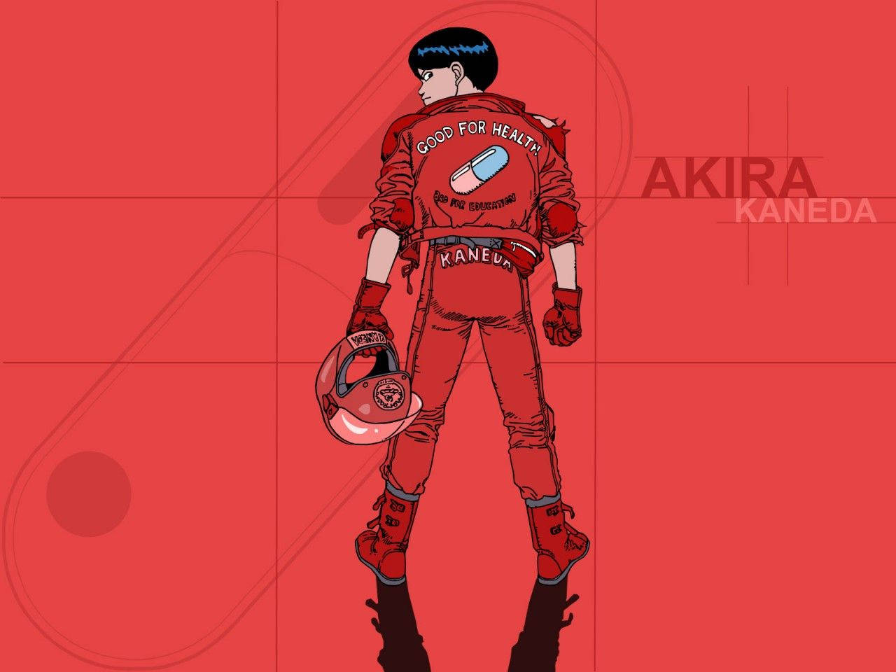 Akira Kaneda On Red Grid Pill