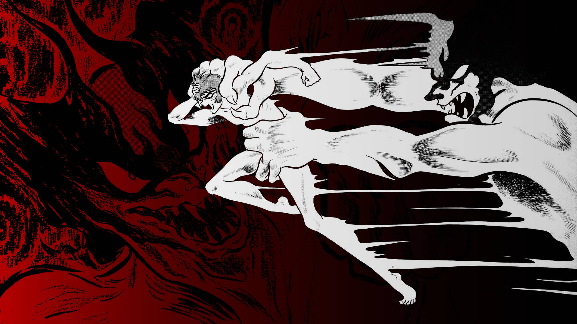 Akira Sprints Towards His Destiny In Devilman Crybaby Background