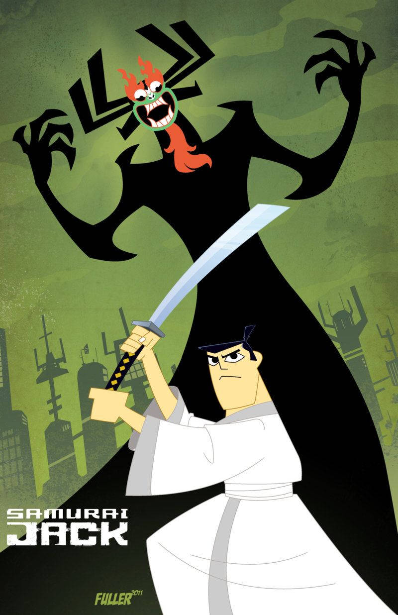 Aku Behind Jack Samurai Jack Background