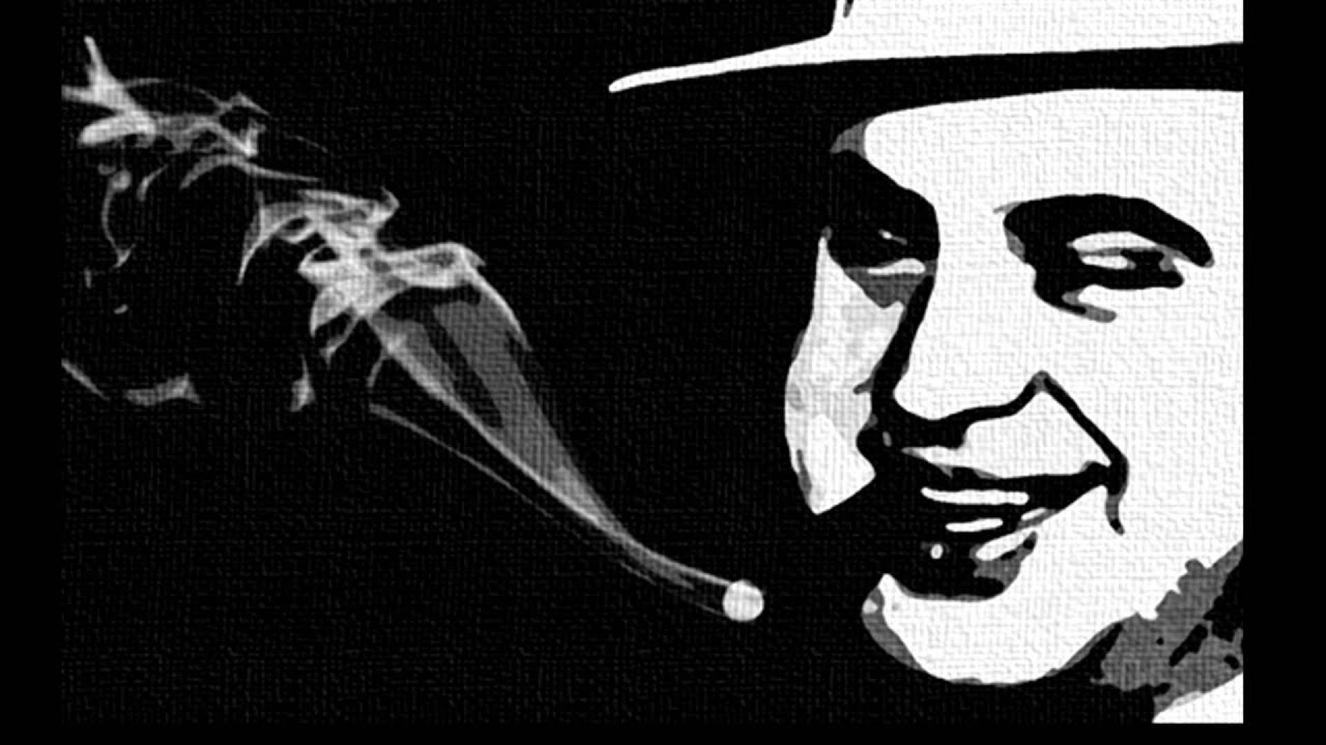 Al Capone Black Art Background