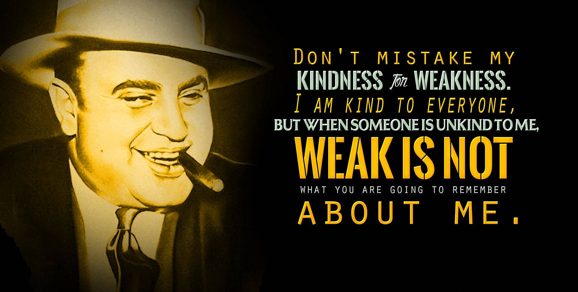 Al Capone Quotation Background