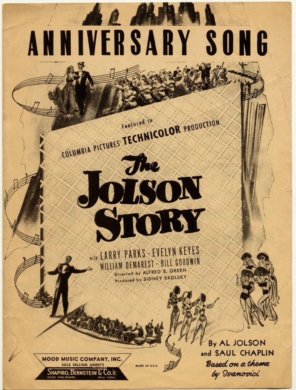 Al Jolson Anniversary Song The Jolson Story Background