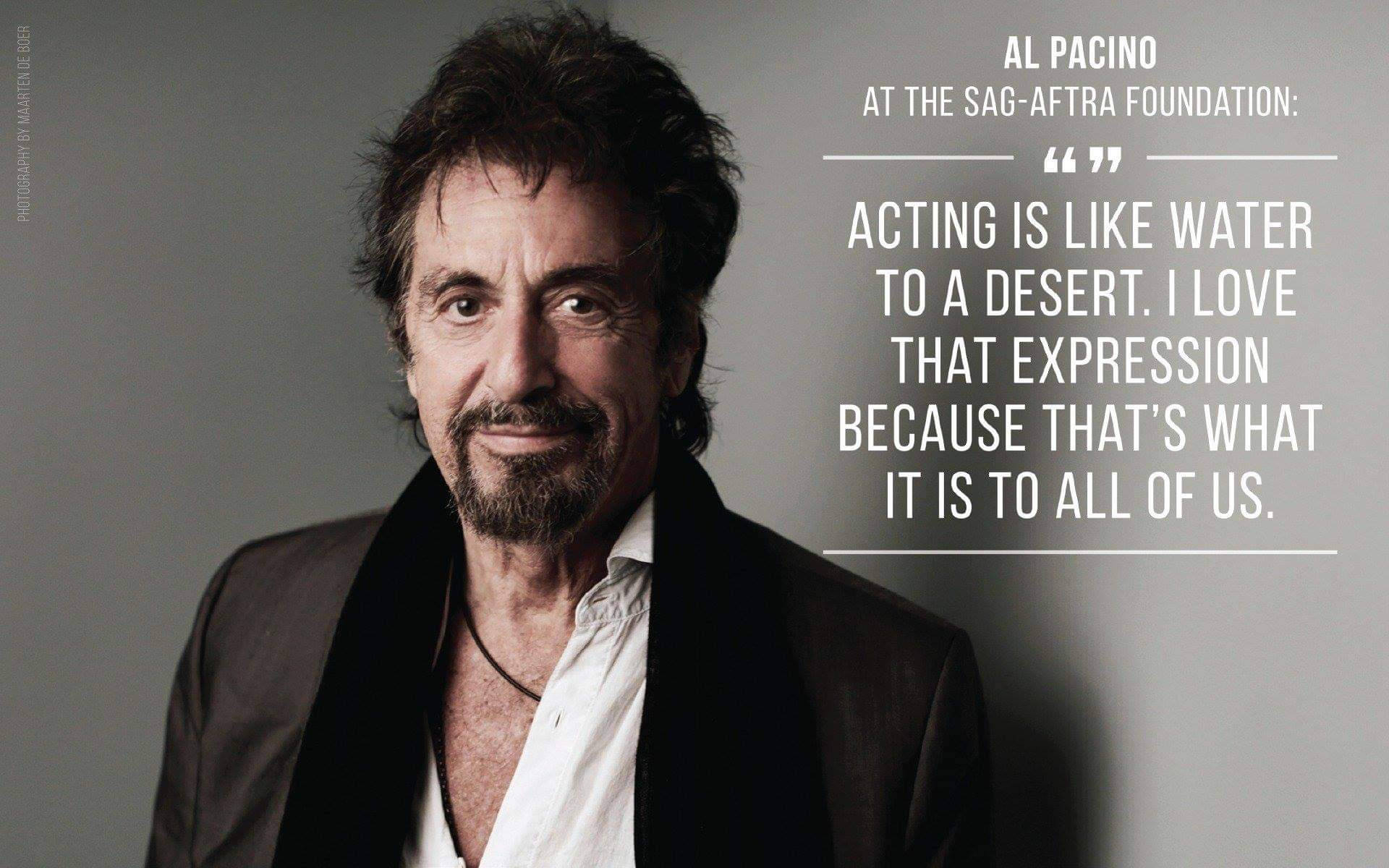 Al Pacino Acting Quotation Background