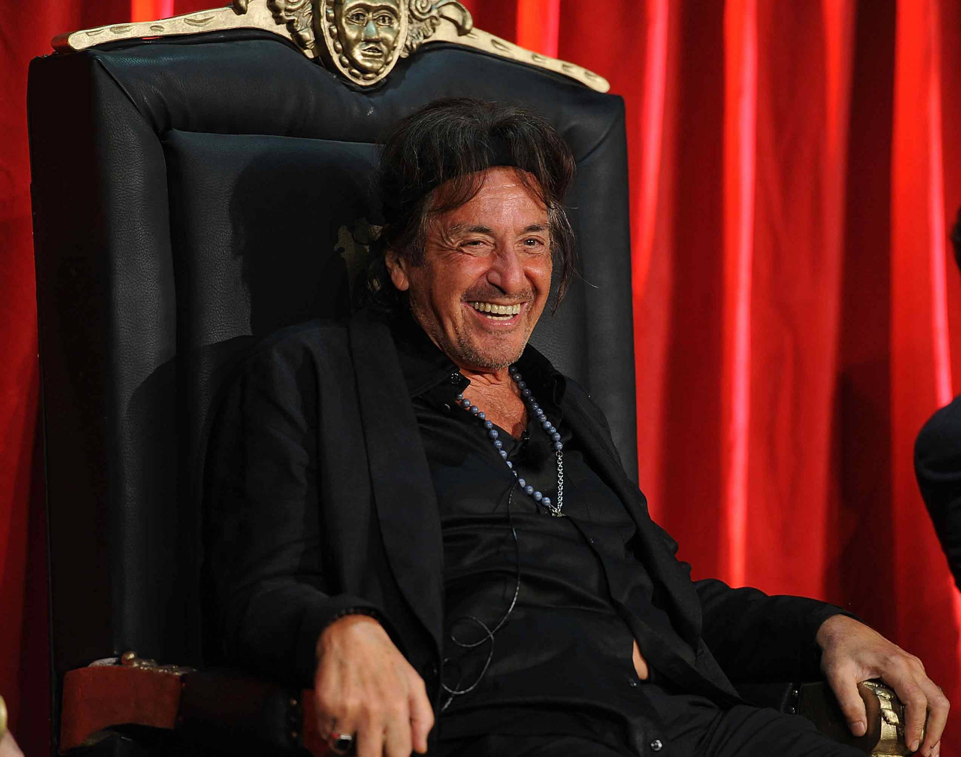 Al Pacino At Black Throne Background