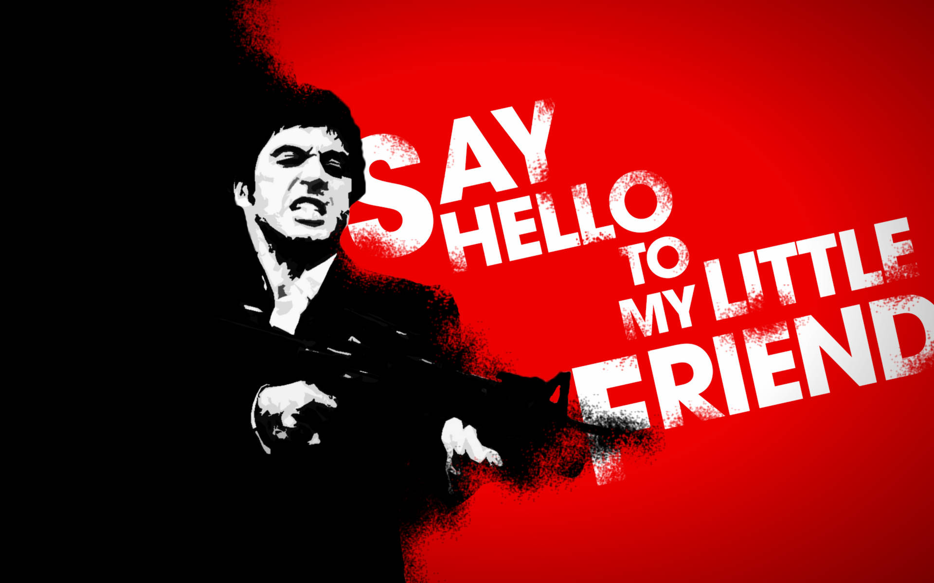 Al Pacino Gangster Quote Illustration Background