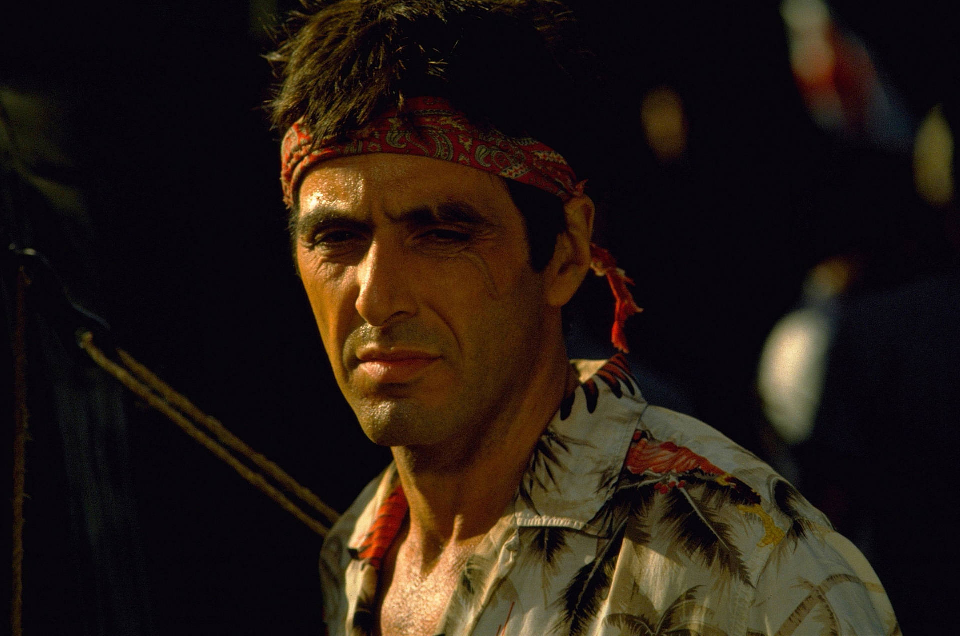Al Pacino In Red Bandana Scarf Background