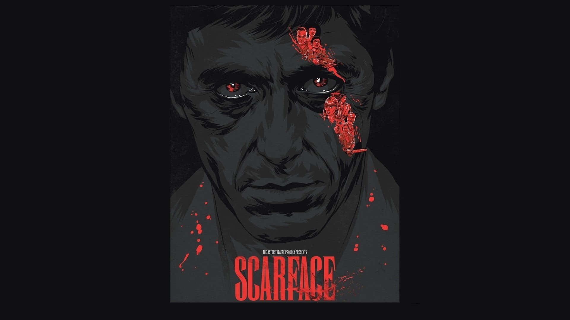 Al Pacino In The Iconic Role As Tony Montana In Scarface Background