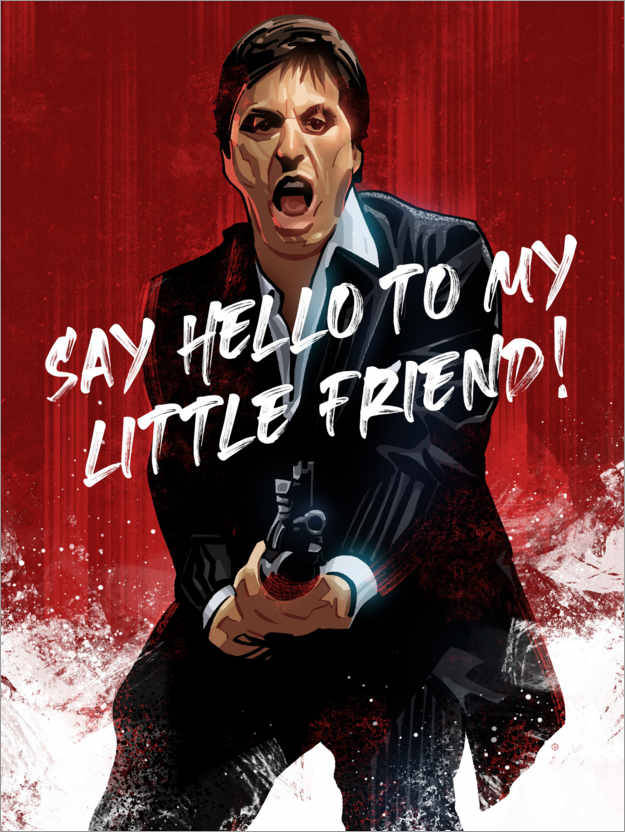 Al Pacino Scarface Firing Gun Background