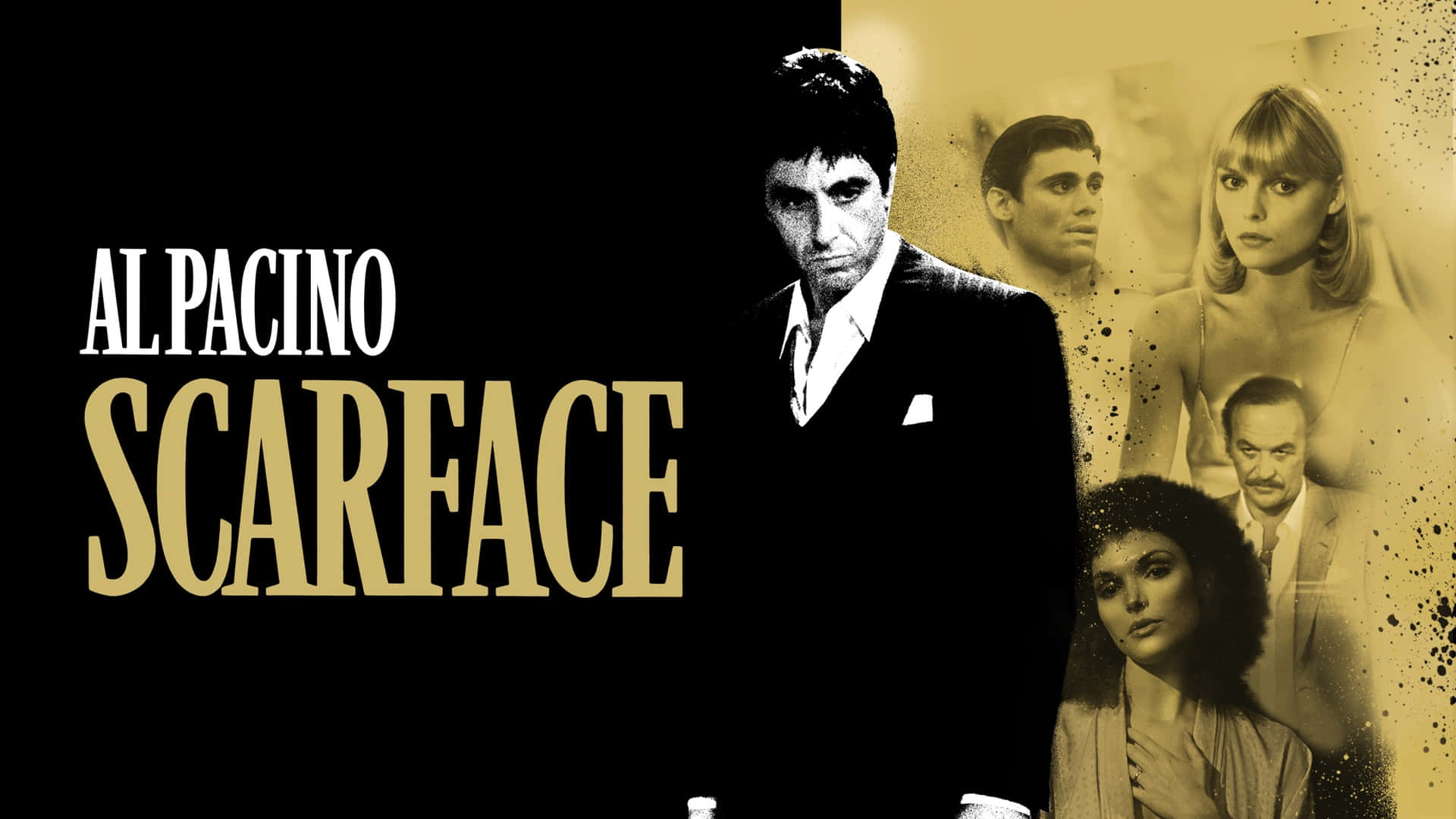 Al Pacino Scarface Movie Collage Background