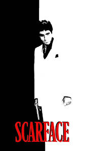 Al Pacino Scarface Red Art Background