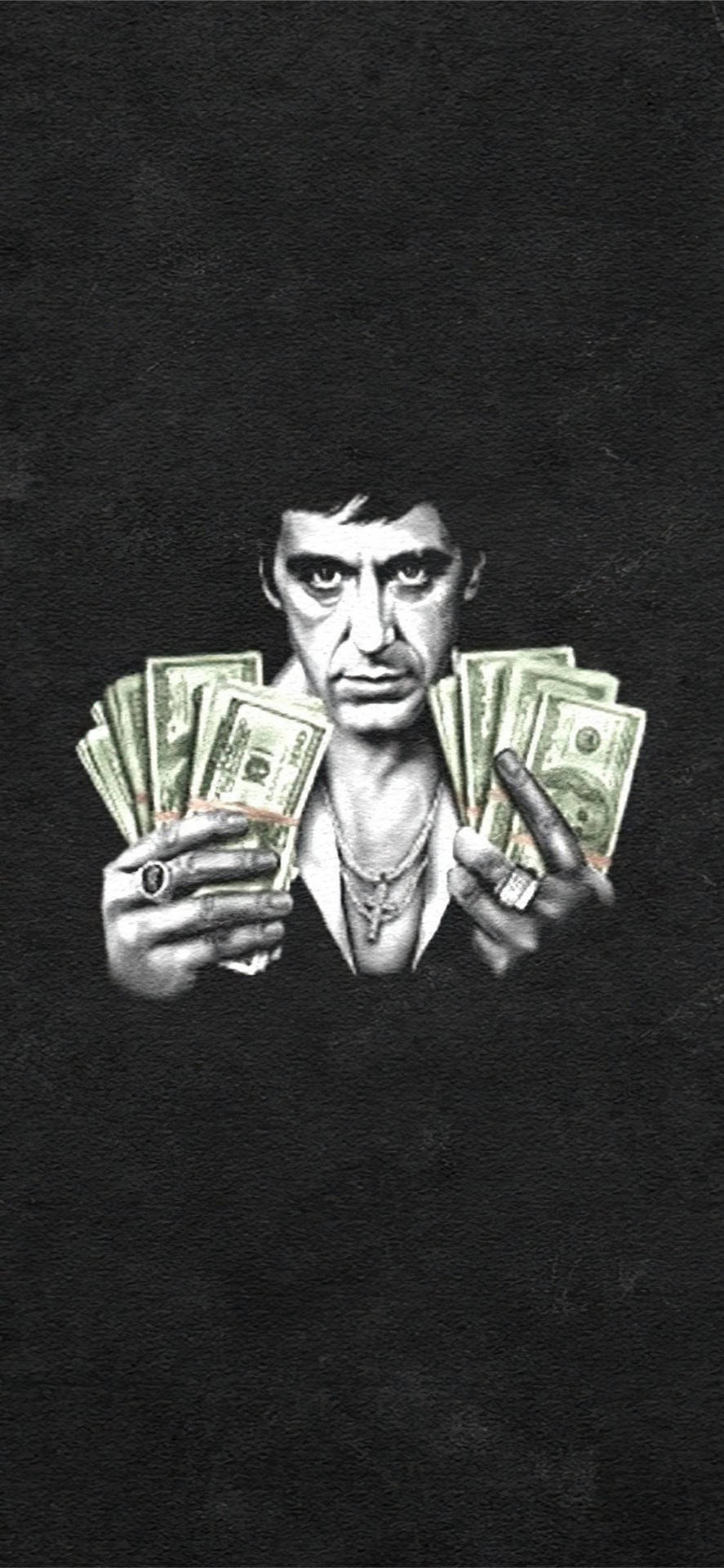 Al Pacino Scarface Wad Of Cash Background