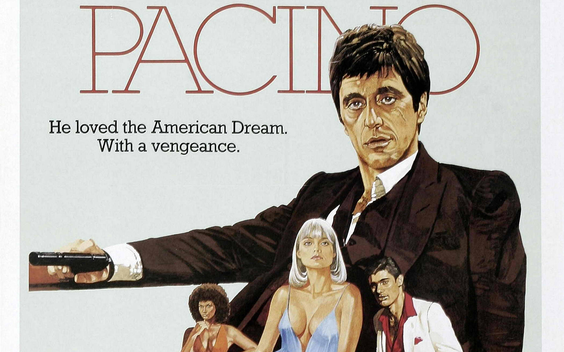 Al Pacino Scarface With Other Characters