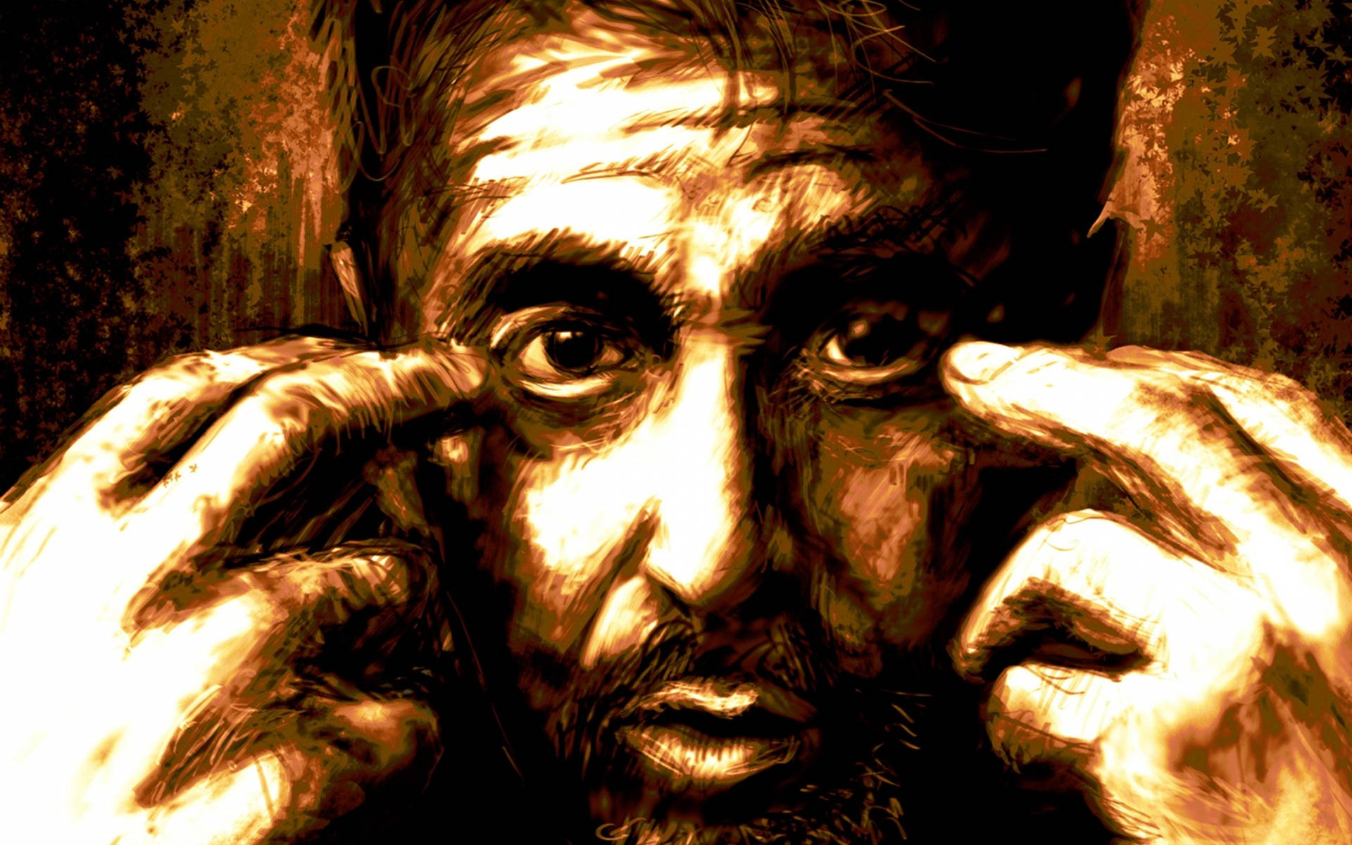 Al Pacino Sketch Art Background